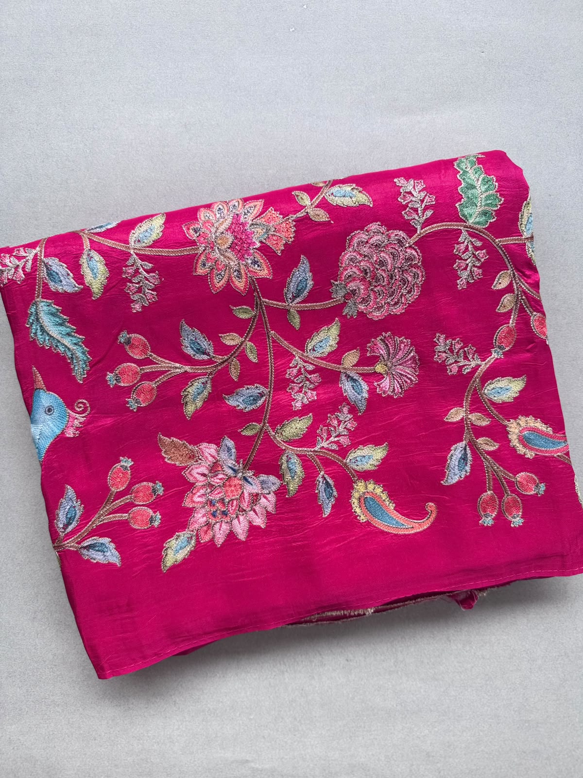 Pink Pashmina Georgette Saree 110