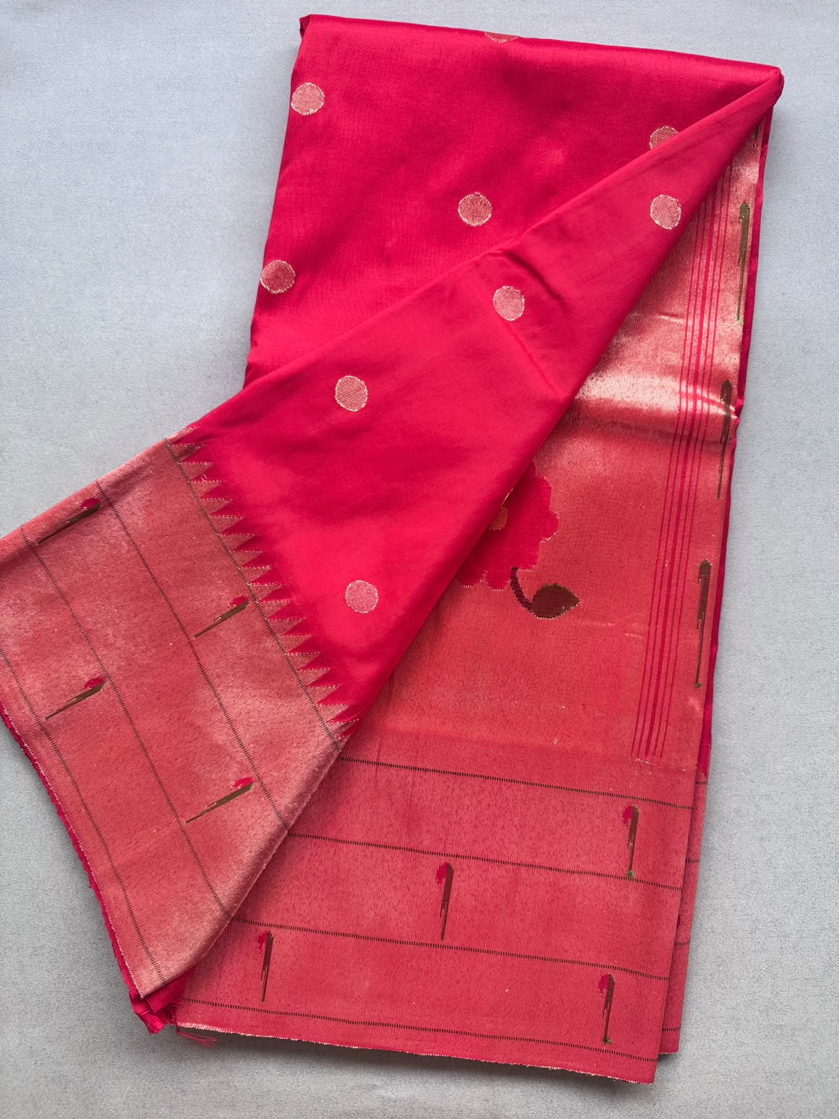 Red Pure Paithani Silk Saree (Swara)