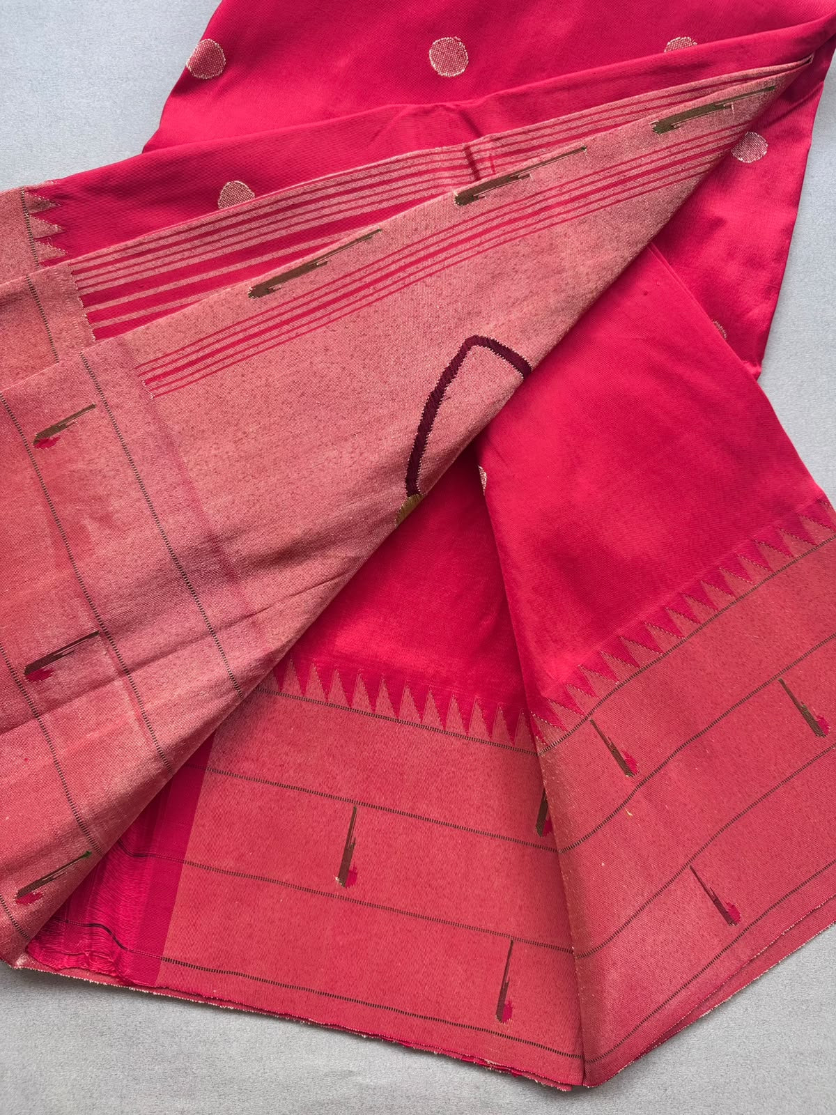Red Pure Paithani Silk Saree (Swara)