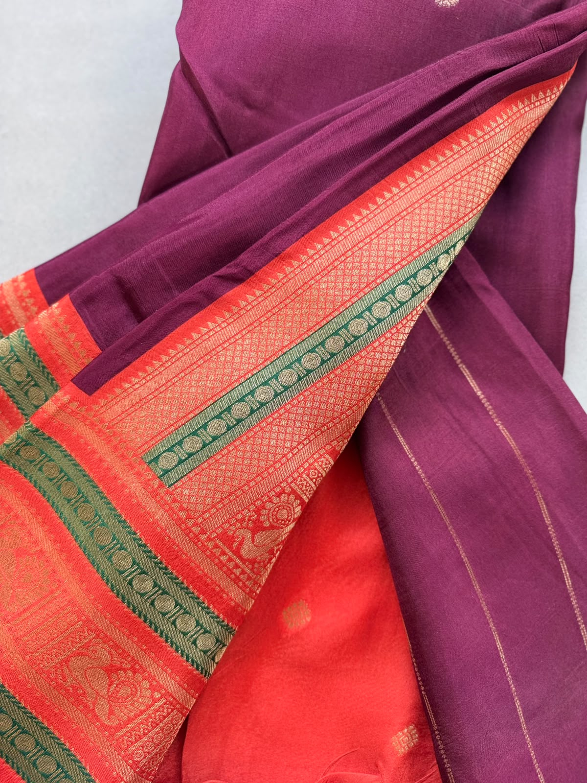Wine Crepe Silk Saree 110