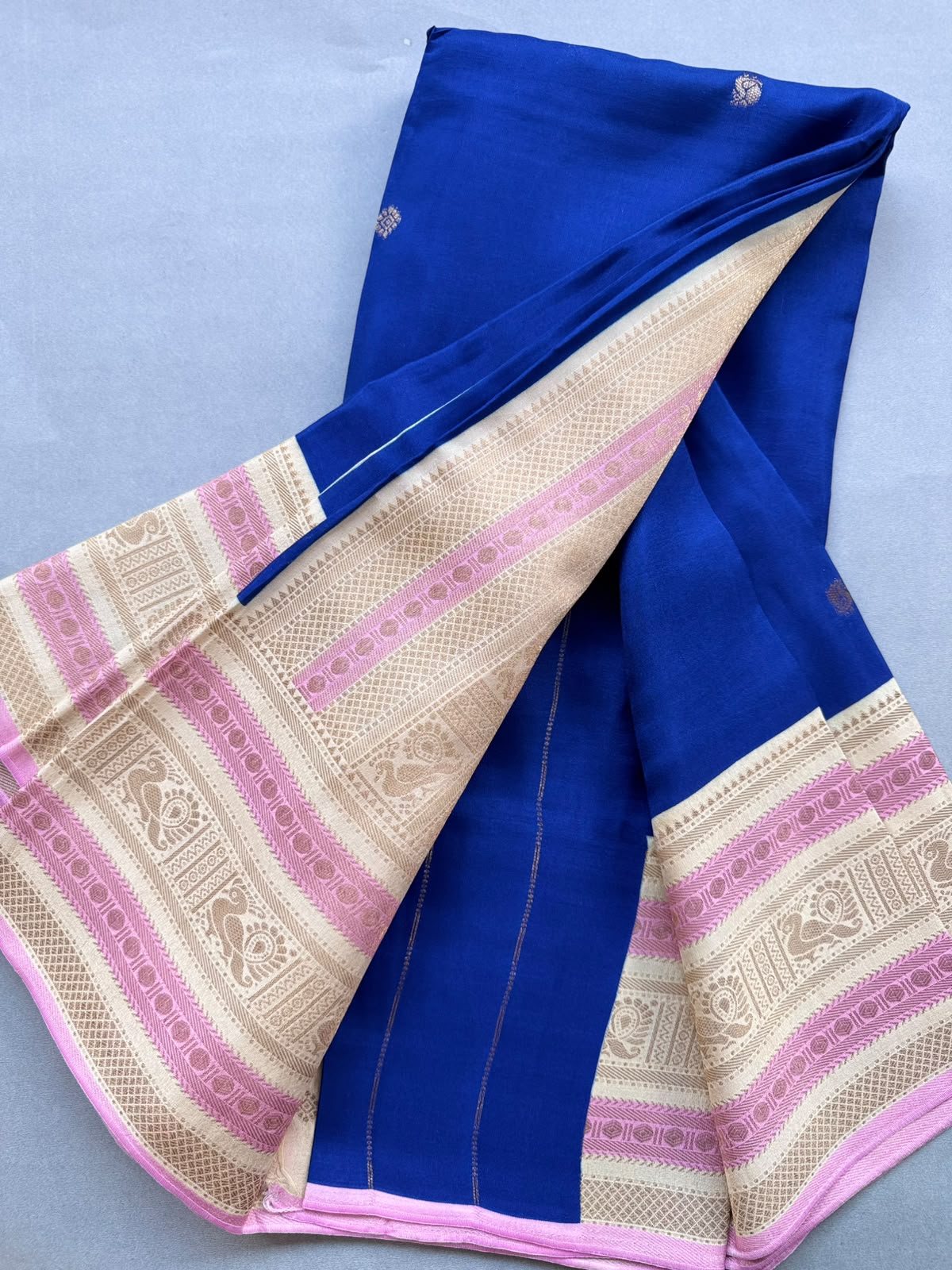 Royal Blue Crepe Silk Saree 110
