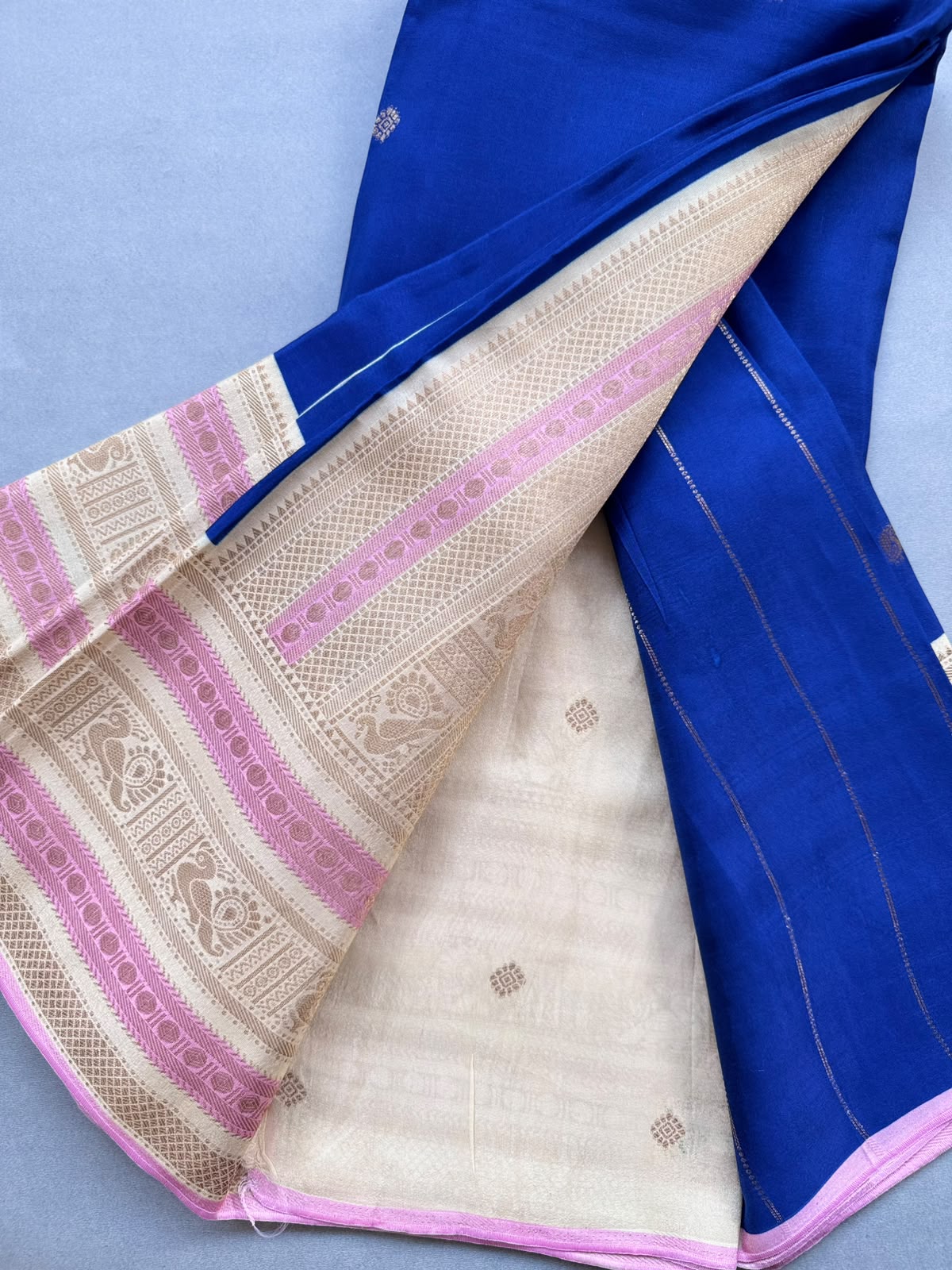 Royal Blue Crepe Silk Saree 110