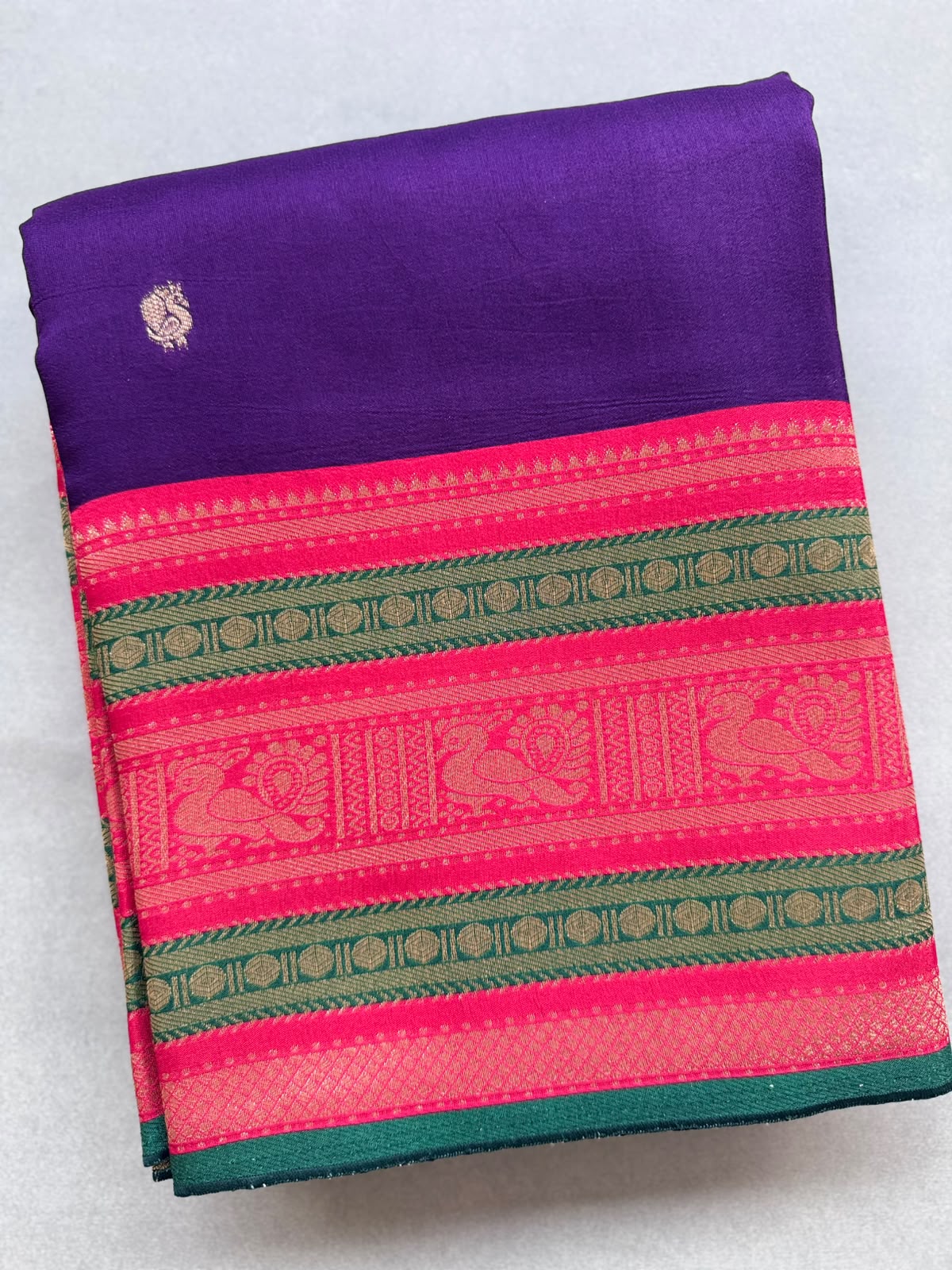 Purple Crepe Silk Saree 110