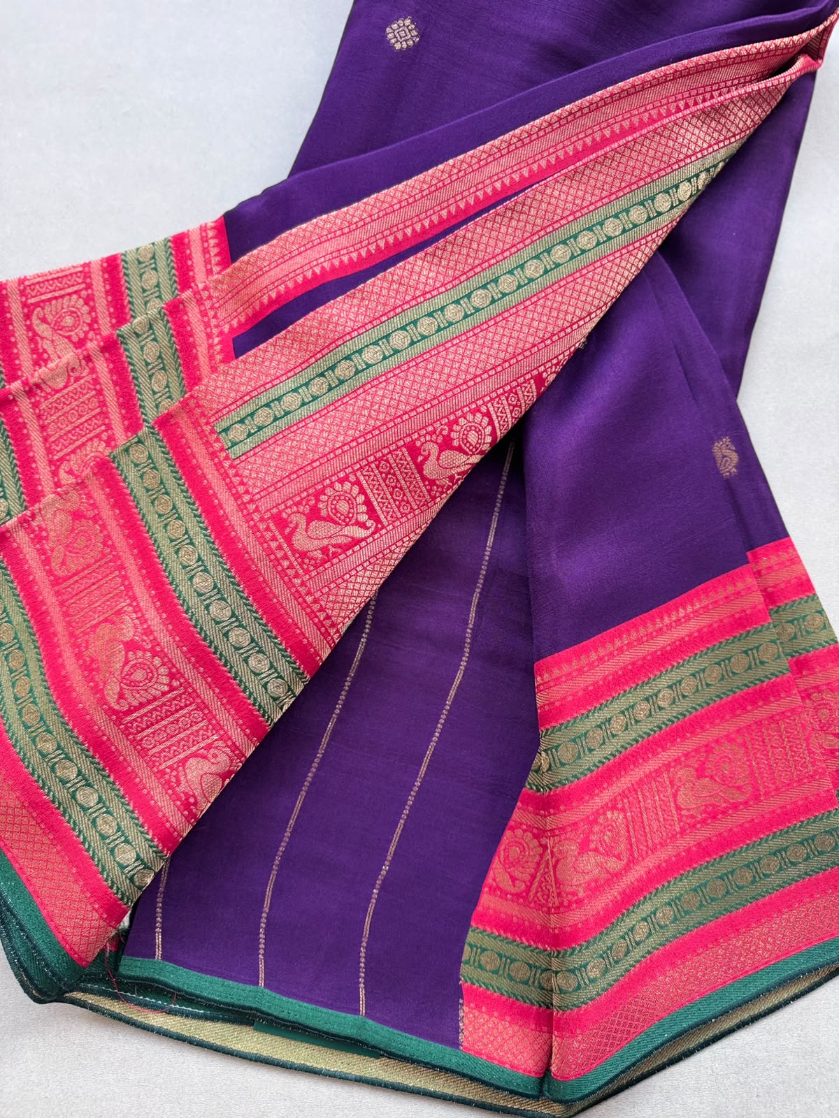 Purple Crepe Silk Saree 110