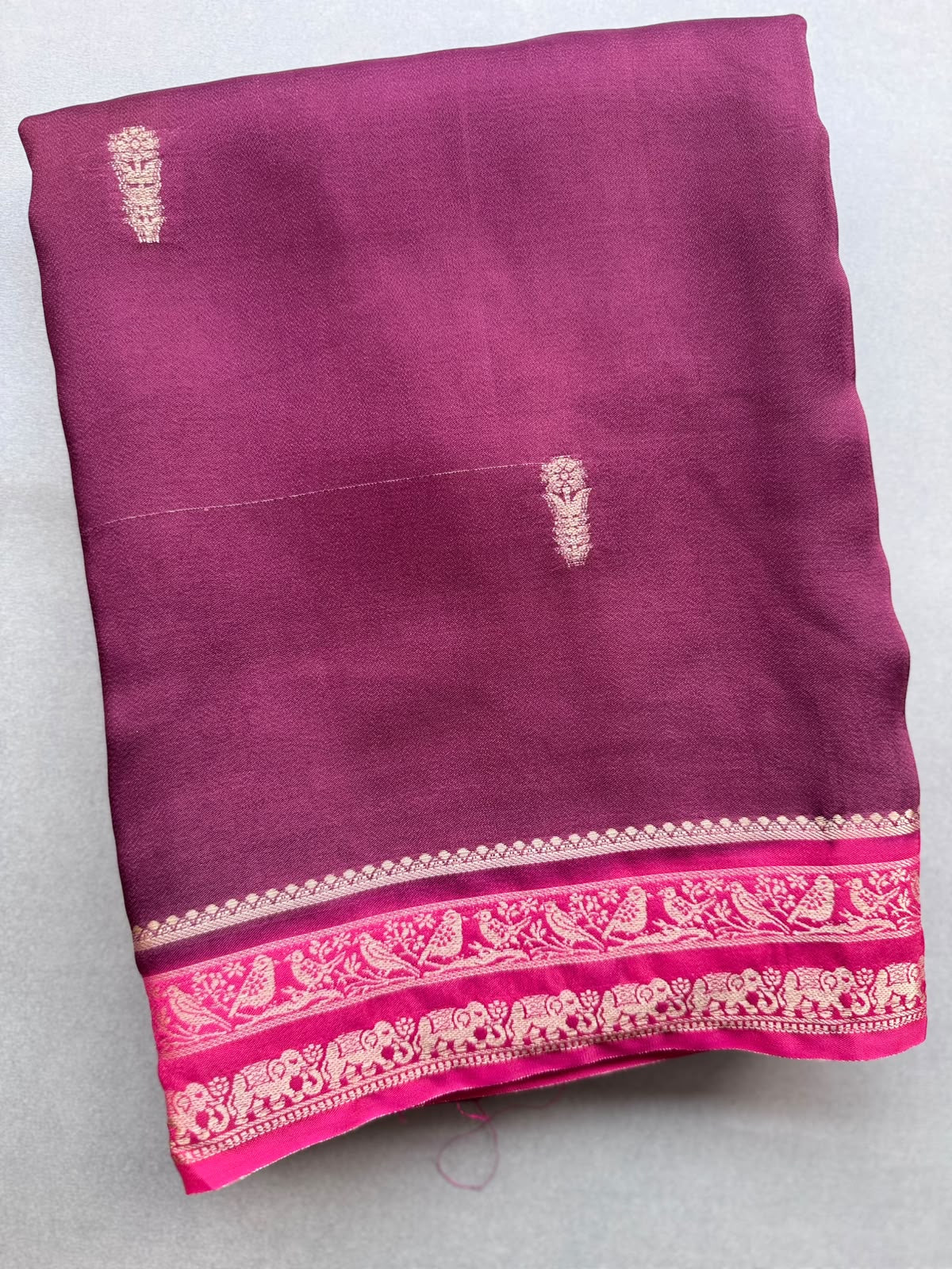 Maroon Semi Mysore Silk Saree 110