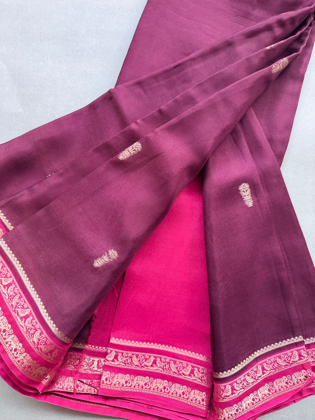 Maroon Semi Mysore Silk Saree 110