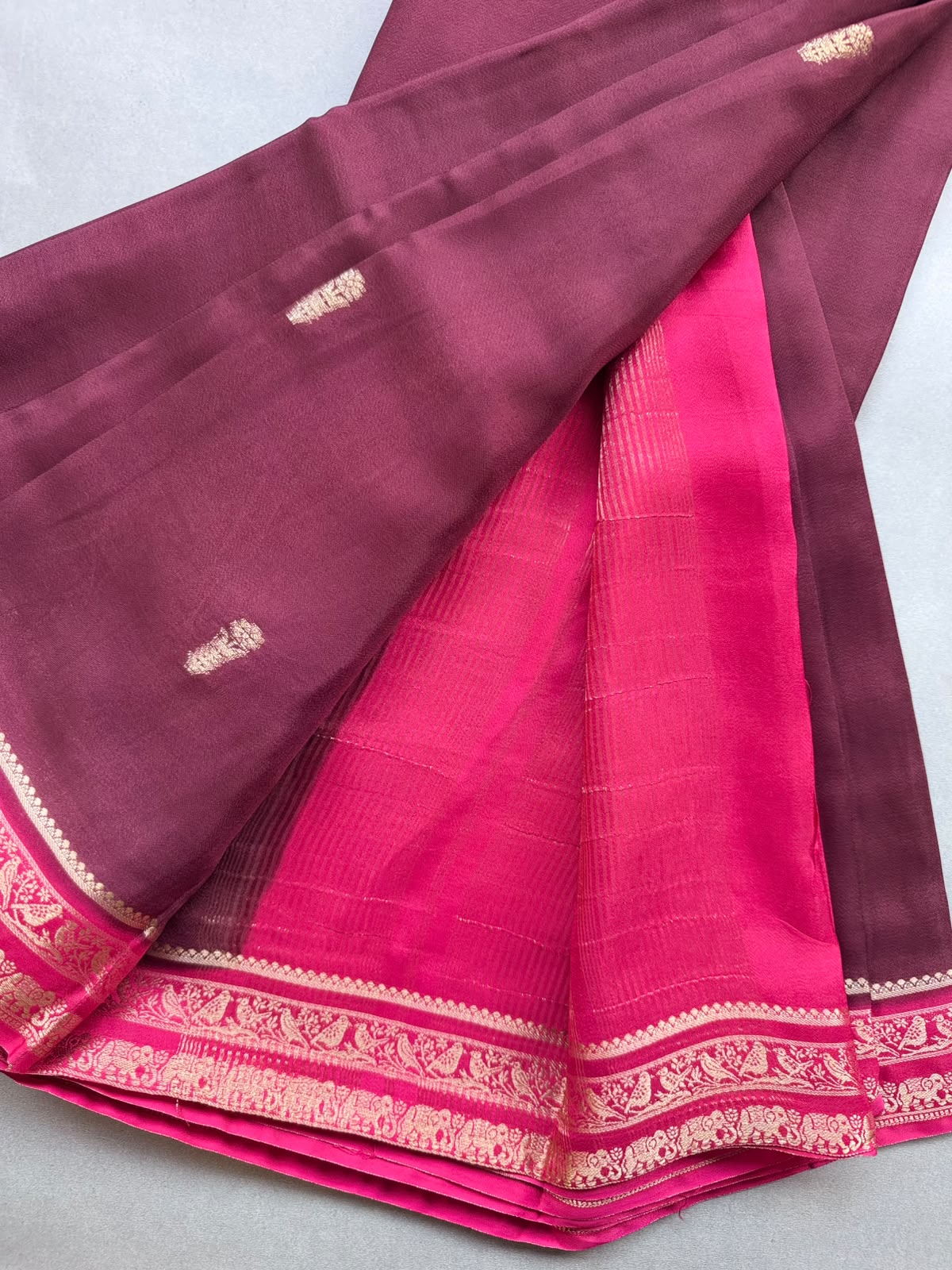 Maroon Semi Mysore Silk Saree 110