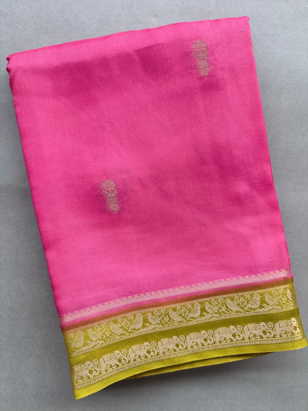 Pink Semi Mysore Silk Saree 110