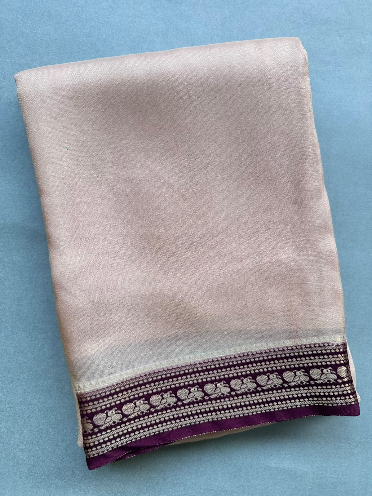 Beige Semi Mysore Silk Saree 110