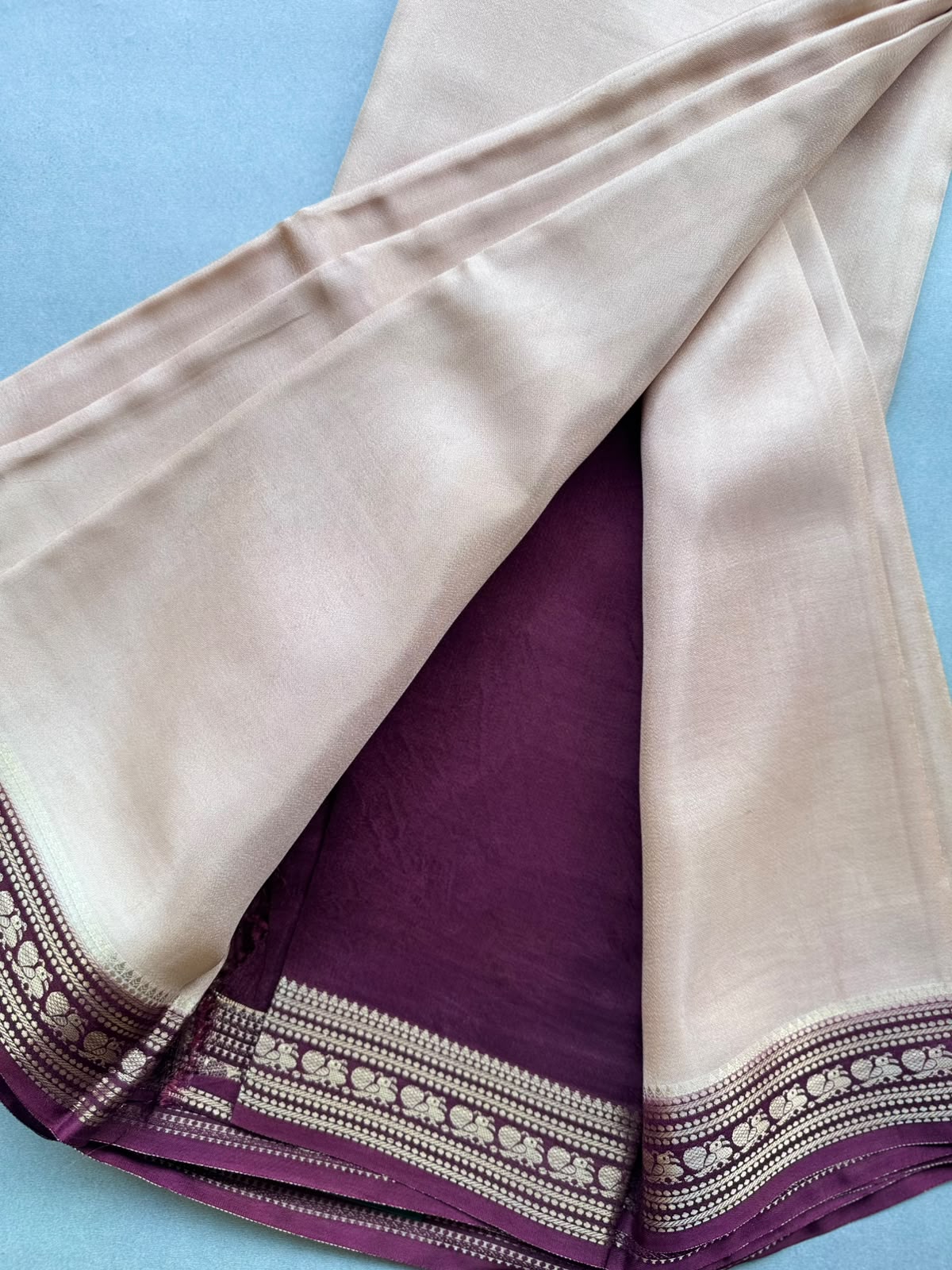 Beige Semi Mysore Silk Saree 110