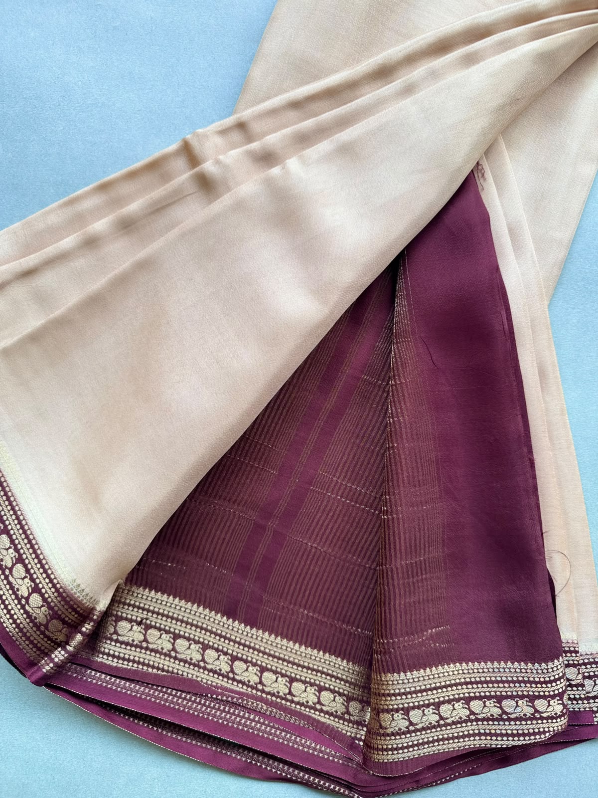 Beige Semi Mysore Silk Saree 110
