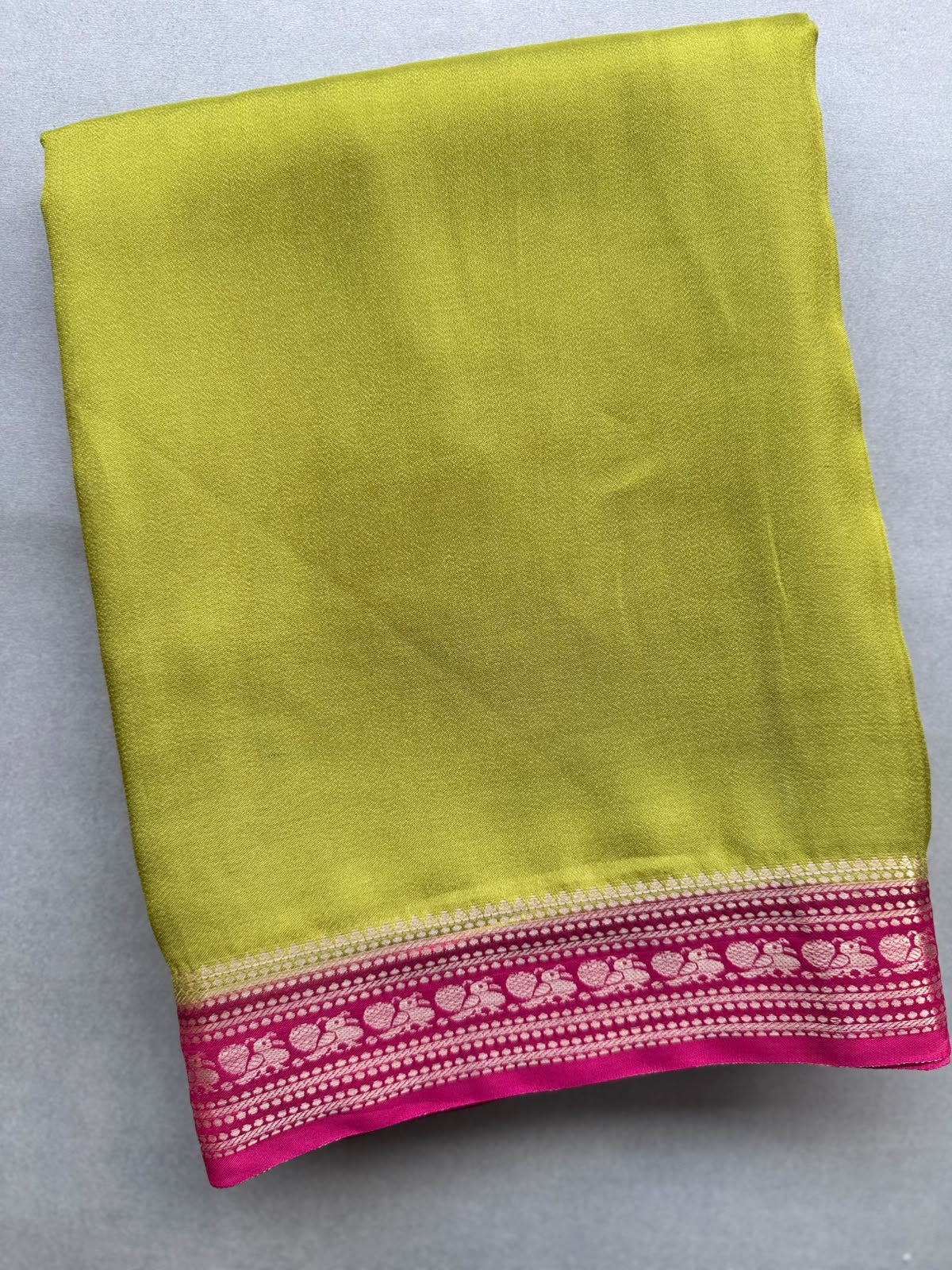 Green Semi Mysore Silk Saree 110
