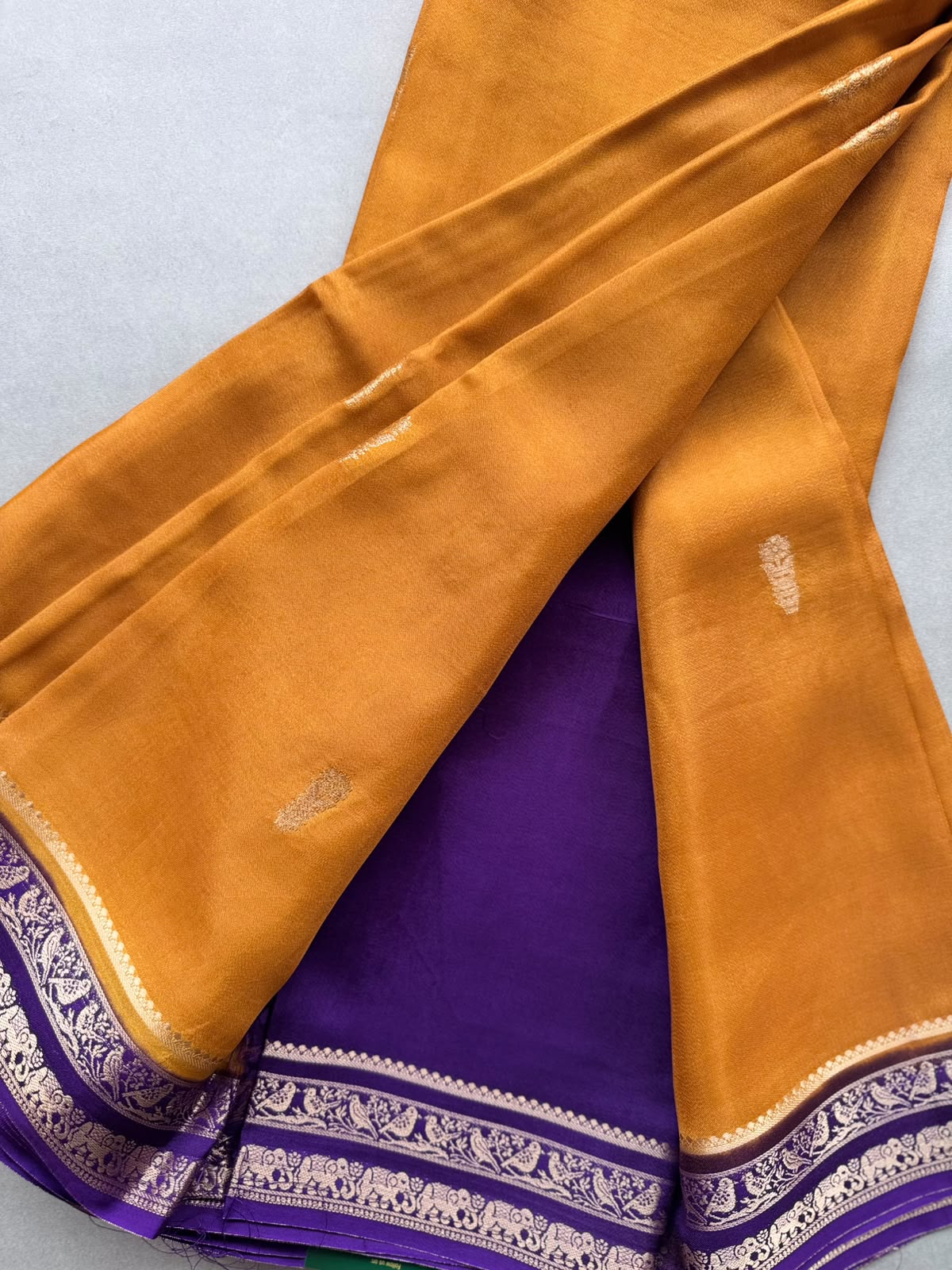 Mustard Semi Mysore Silk Saree 110