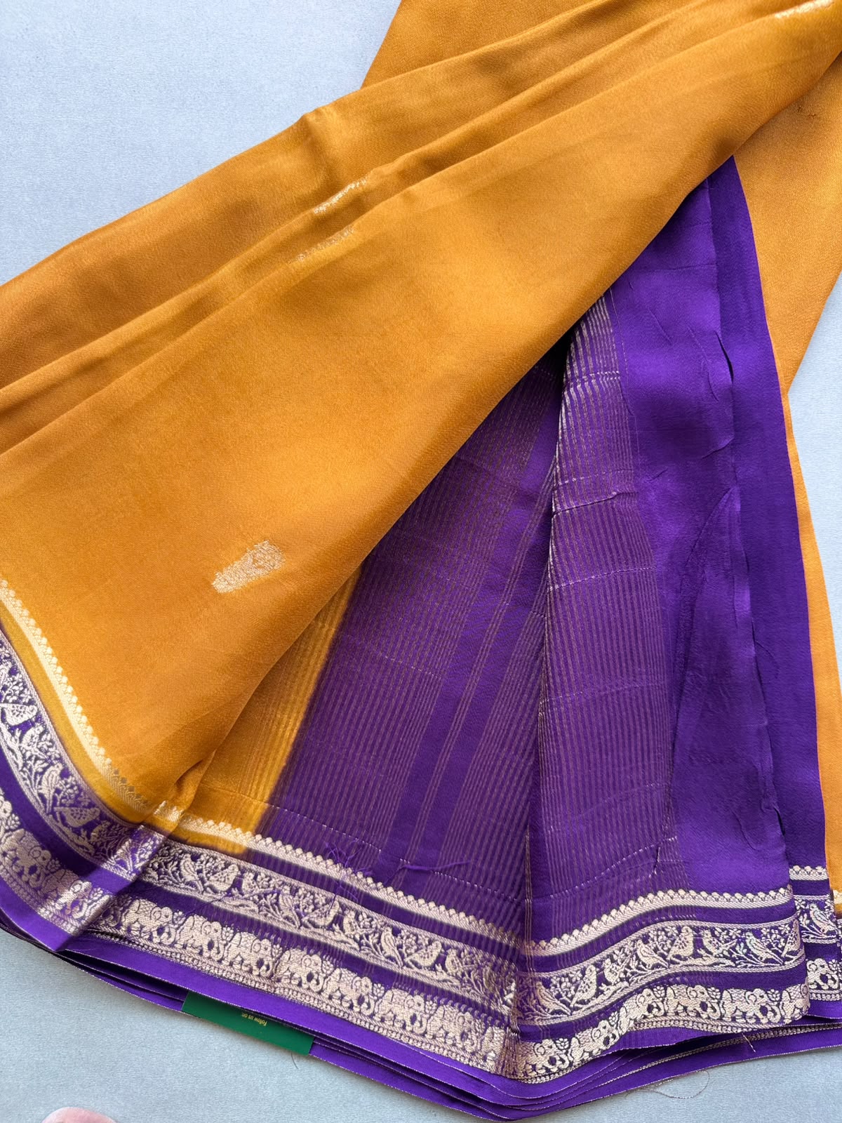Mustard Semi Mysore Silk Saree 110