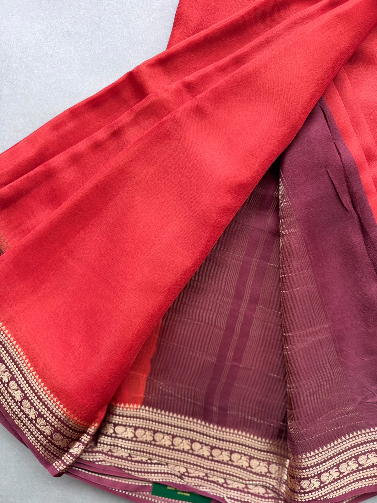 Red Semi Mysore Silk Saree 110