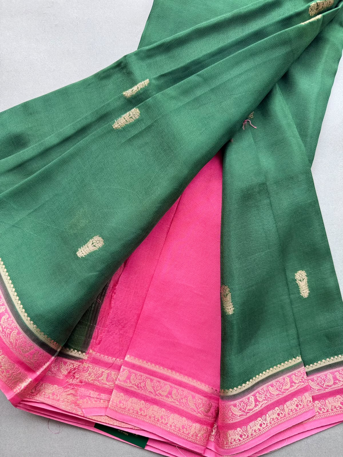 Bottle Green Semi Mysore Silk Saree 110