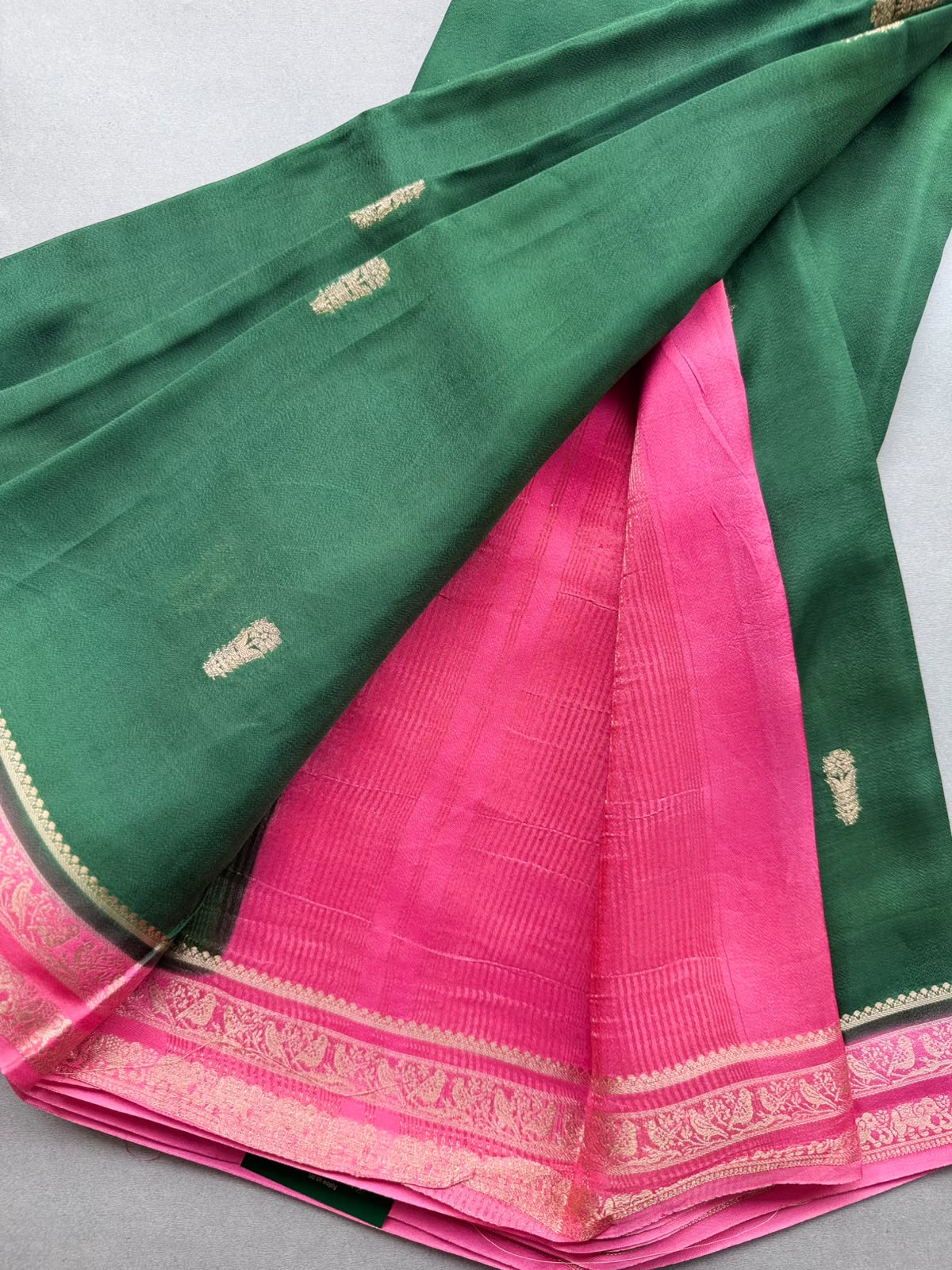 Bottle Green Semi Mysore Silk Saree 110