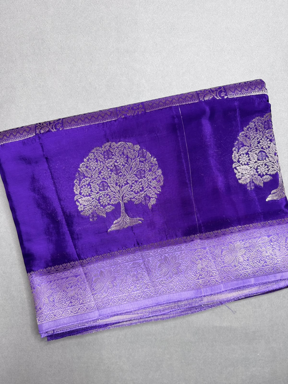 Purple Semi Crepe Saree 110