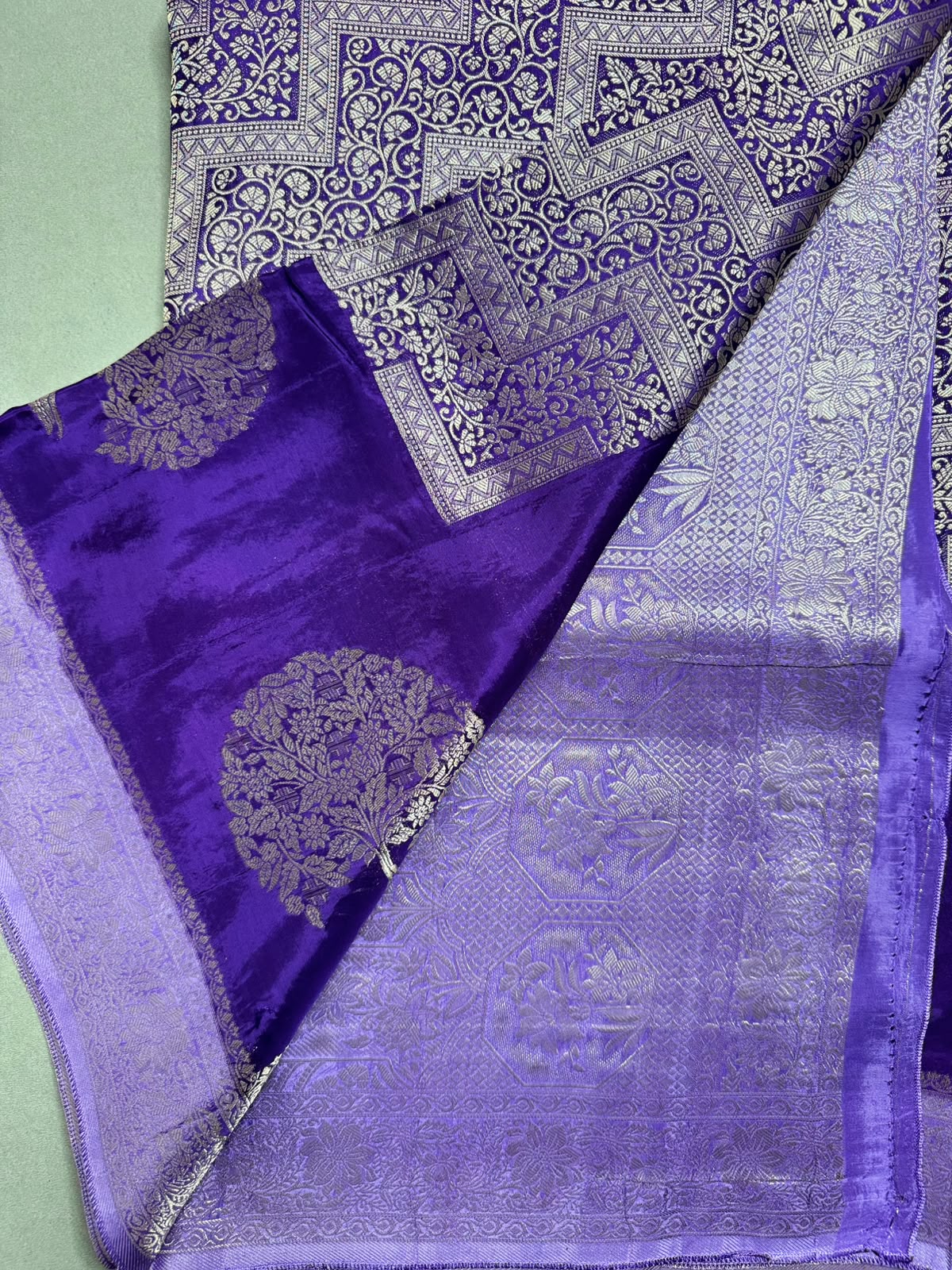 Purple Semi Crepe Saree 110