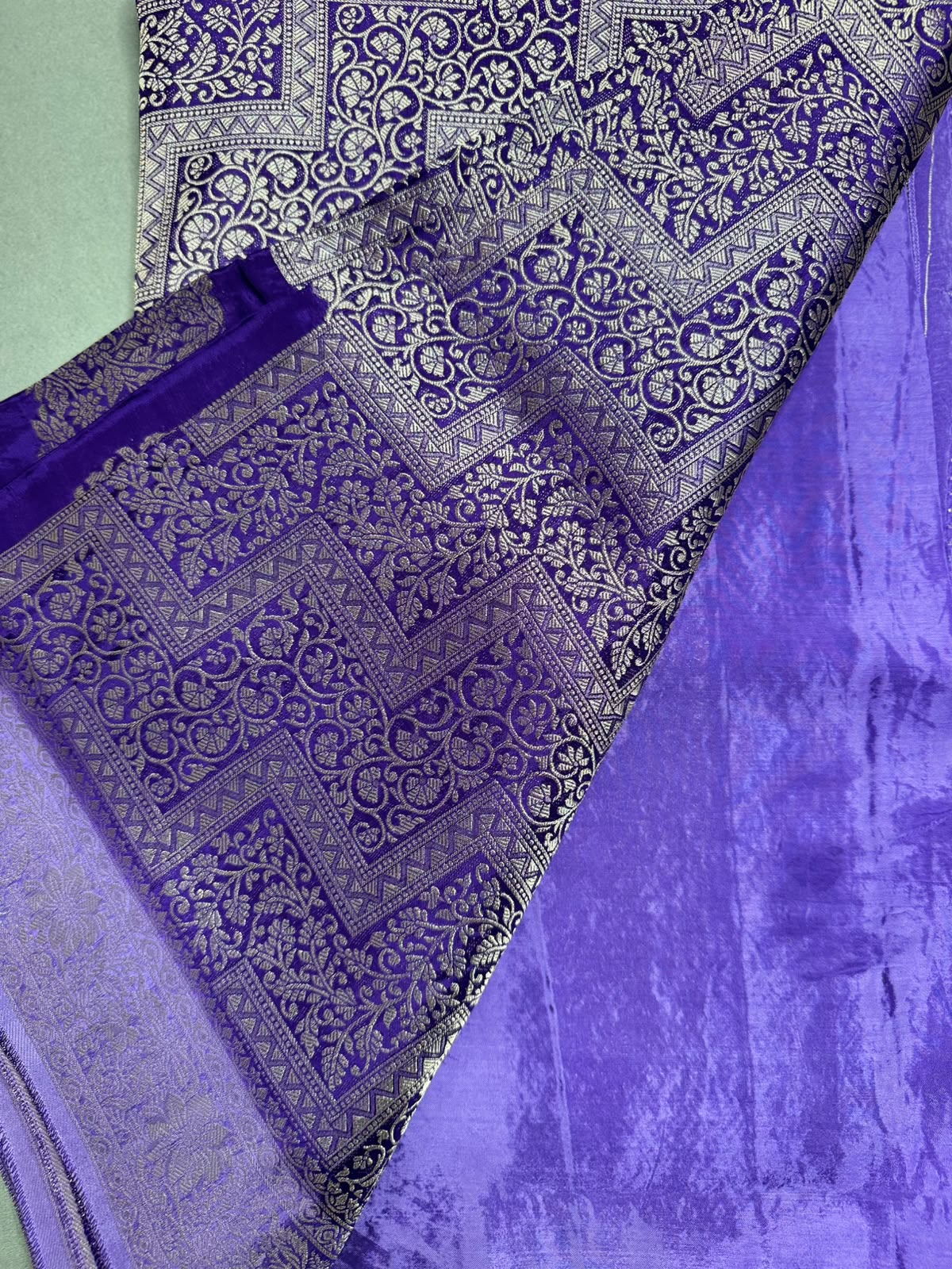 Purple Semi Crepe Saree 110