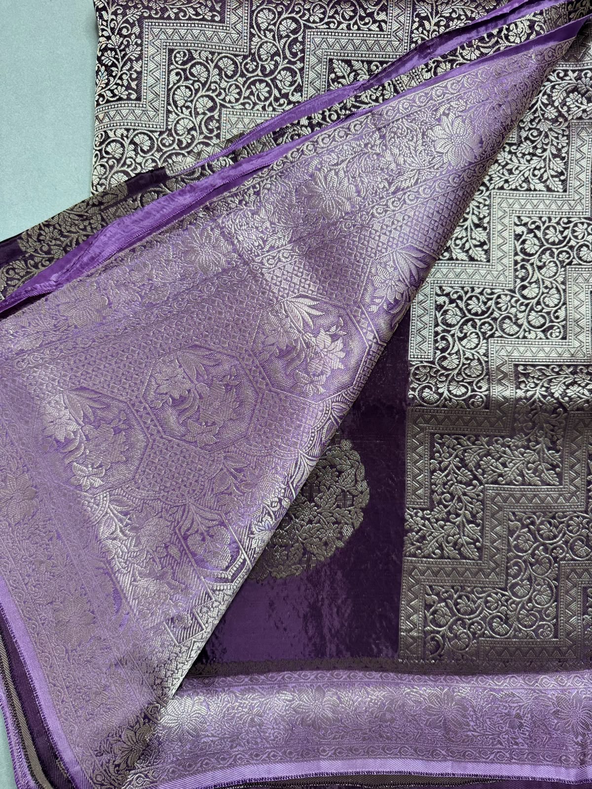 Wine Semi Crepe Saree 110