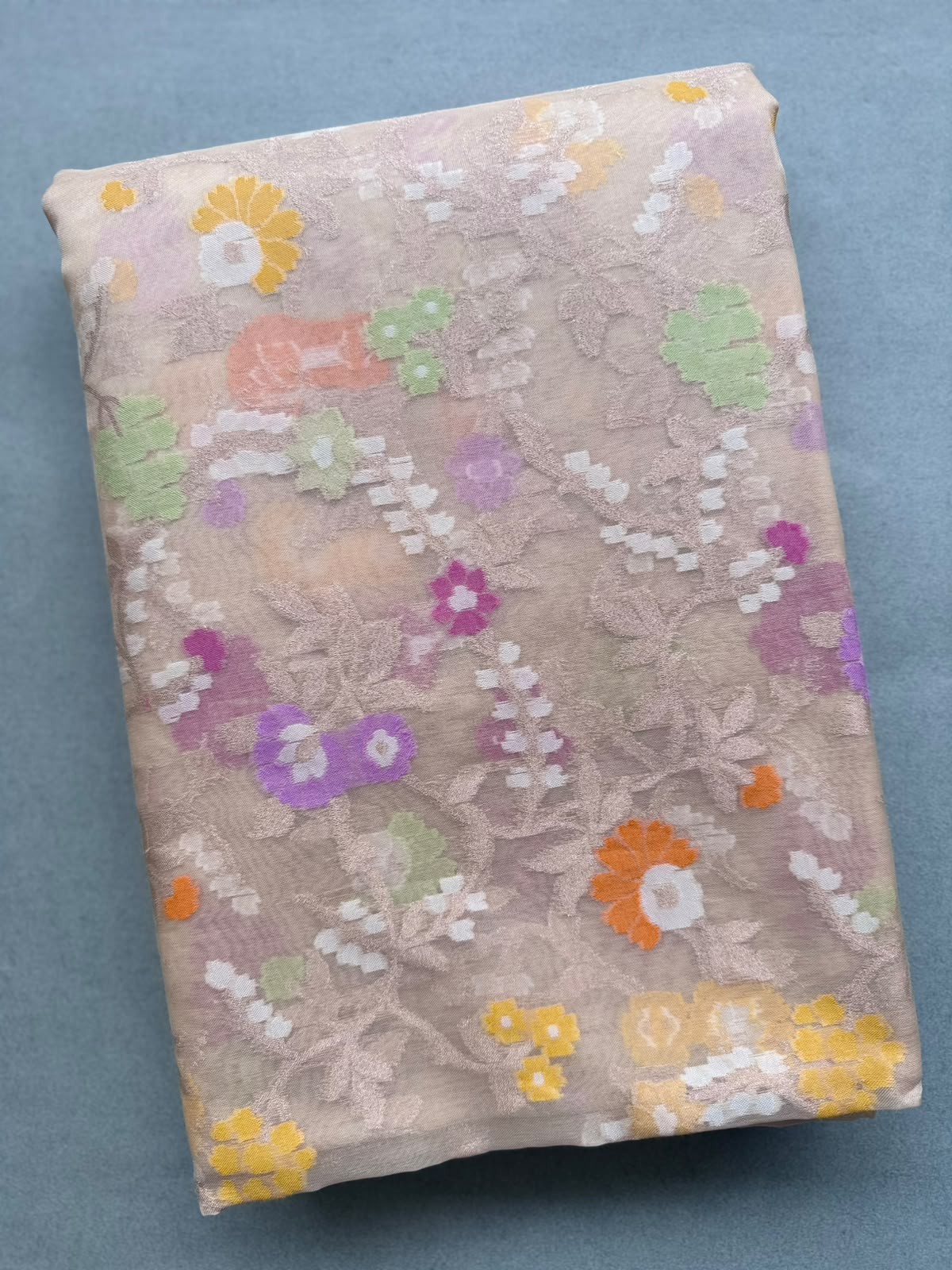 Cream Pure Jamdani Saree (Swara)