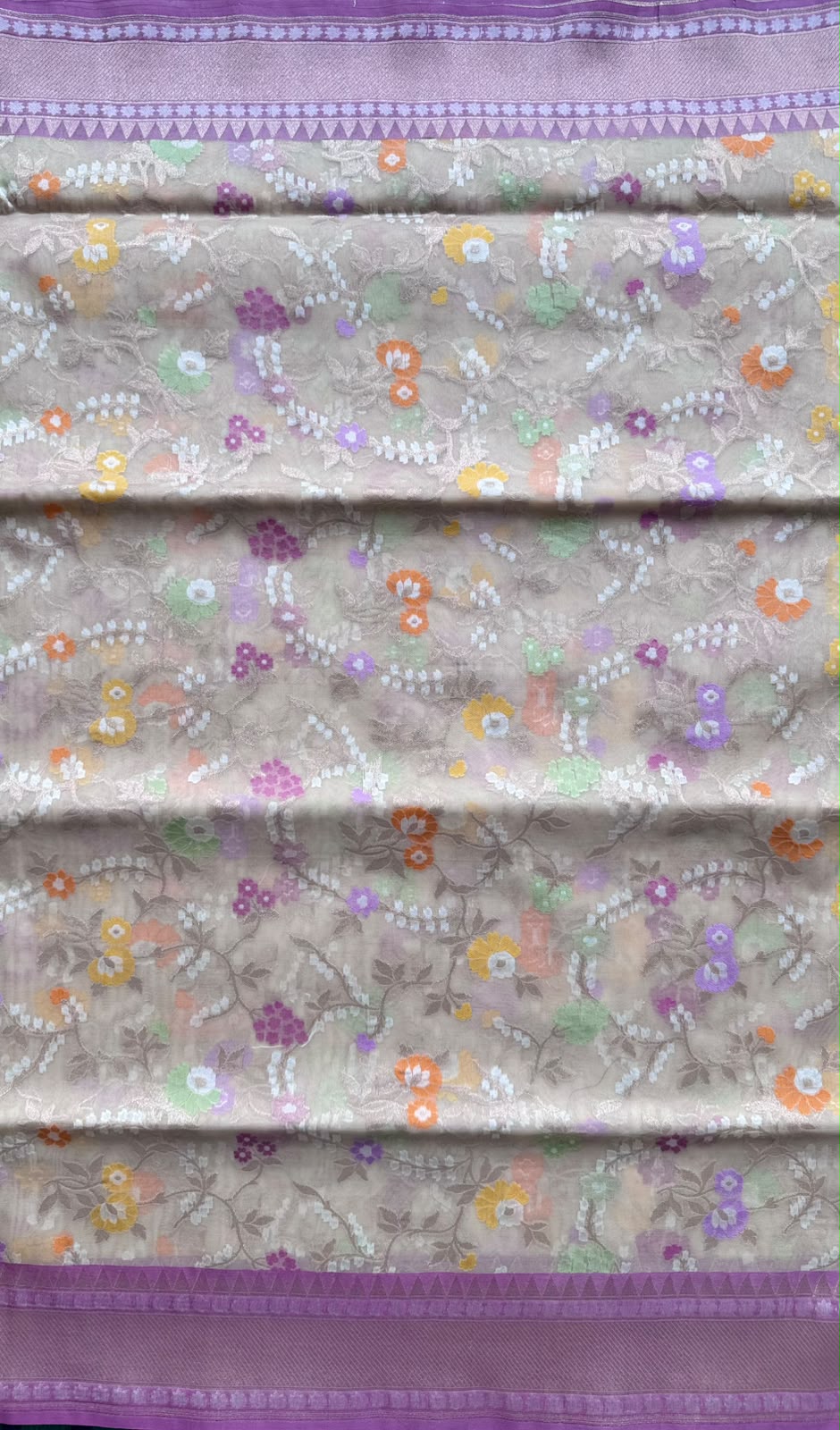 Cream Pure Jamdani Saree (Swara)