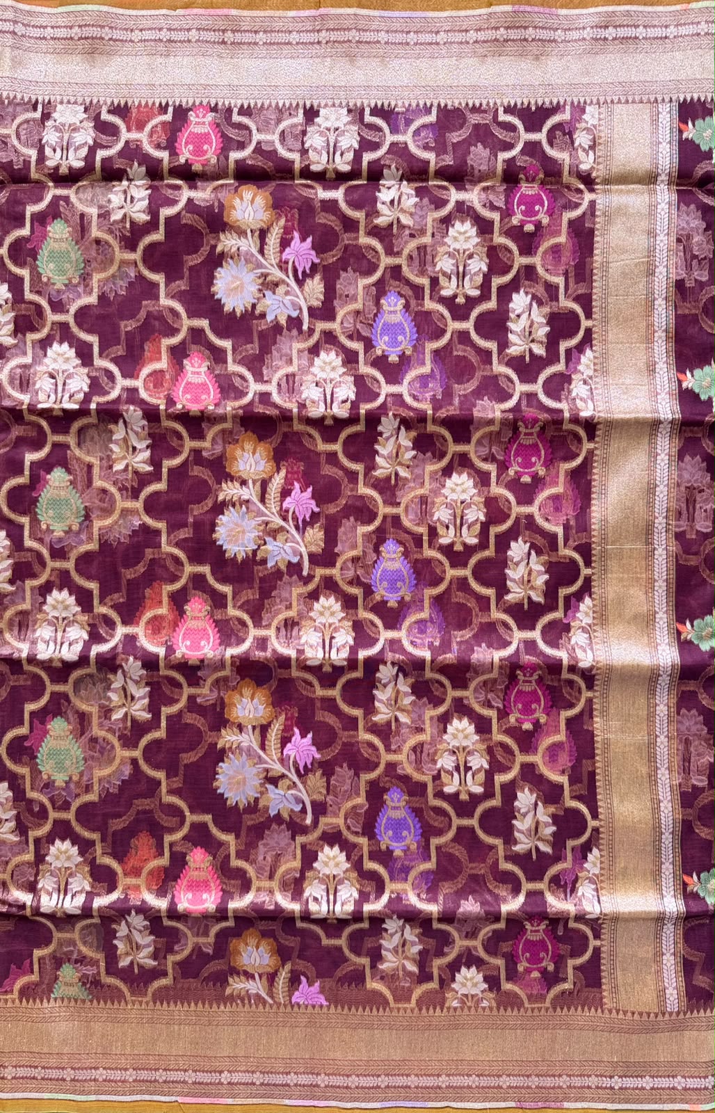 Brown Pure Jamdani Saree (Swara)