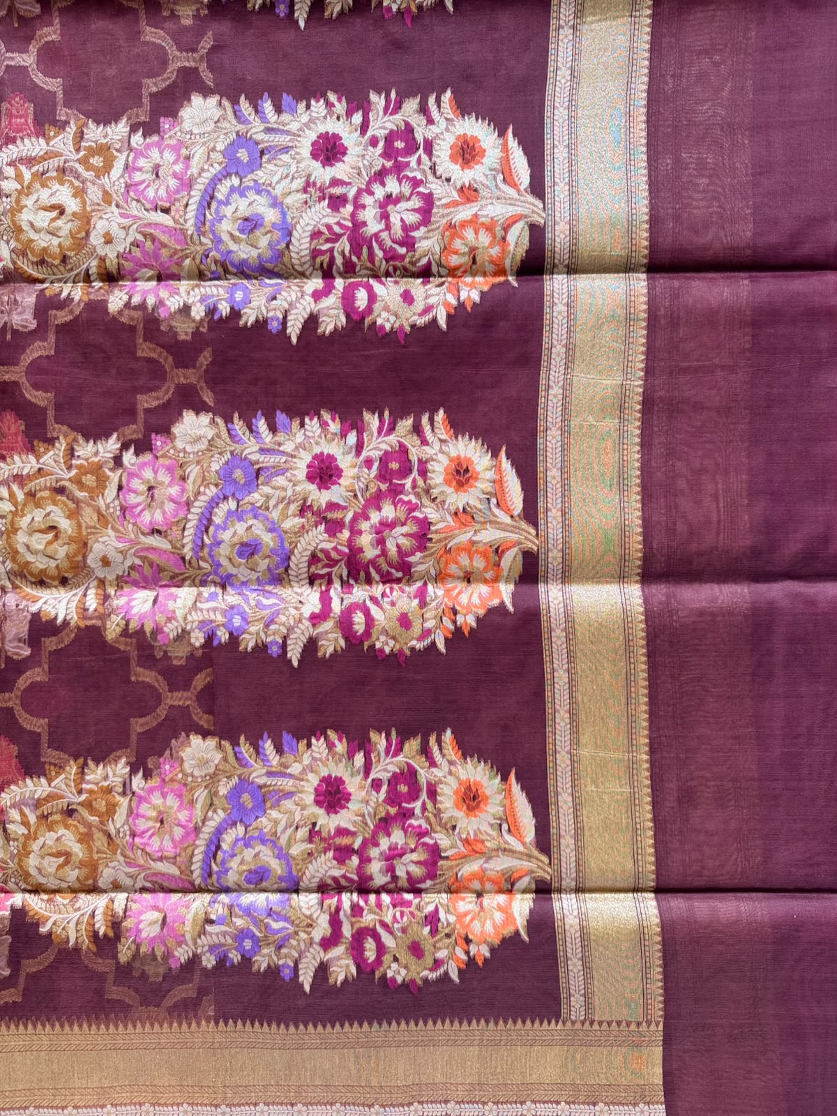 Brown Pure Jamdani Saree (Swara)