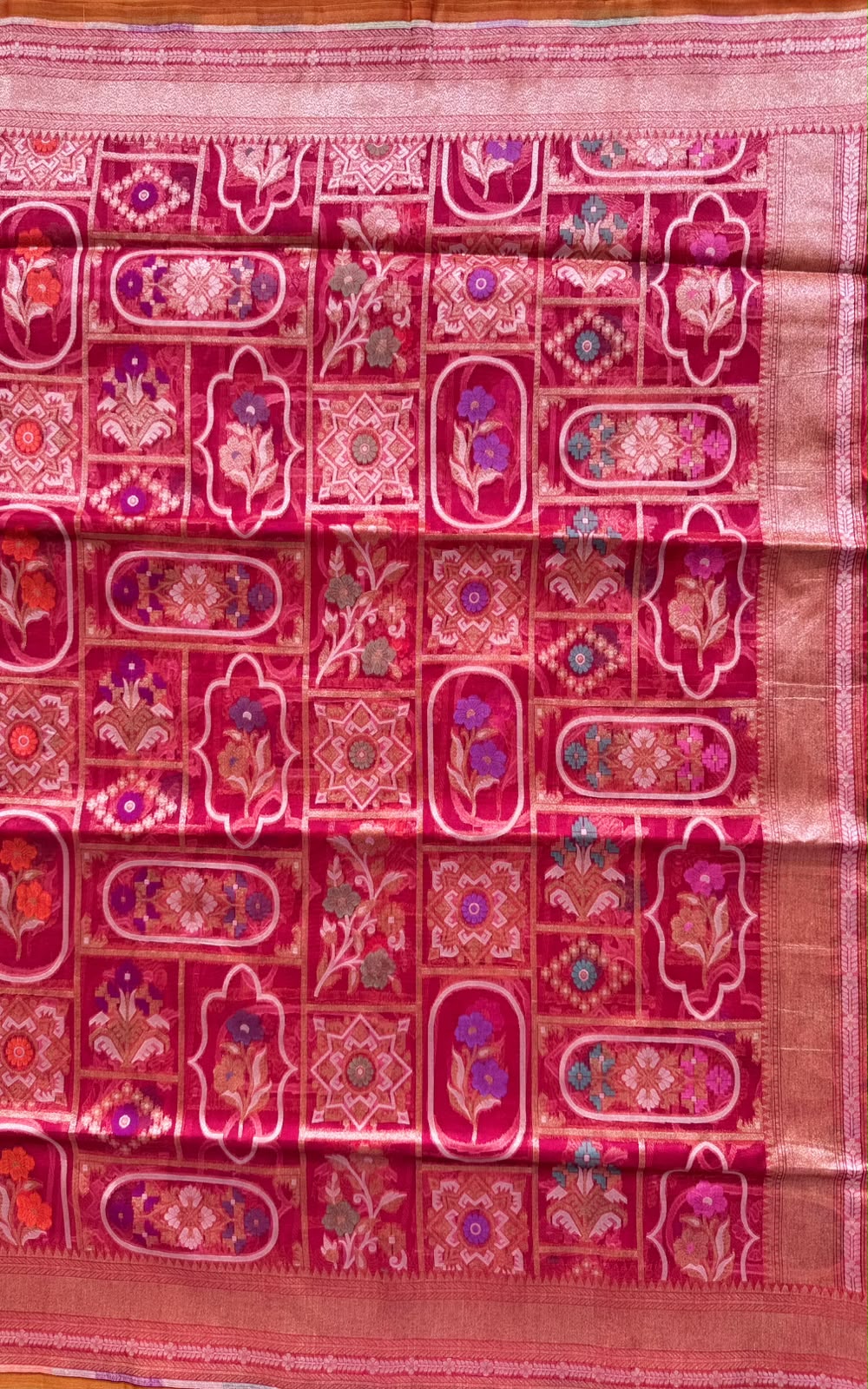 Red Pure Jamdani Saree (Swara)