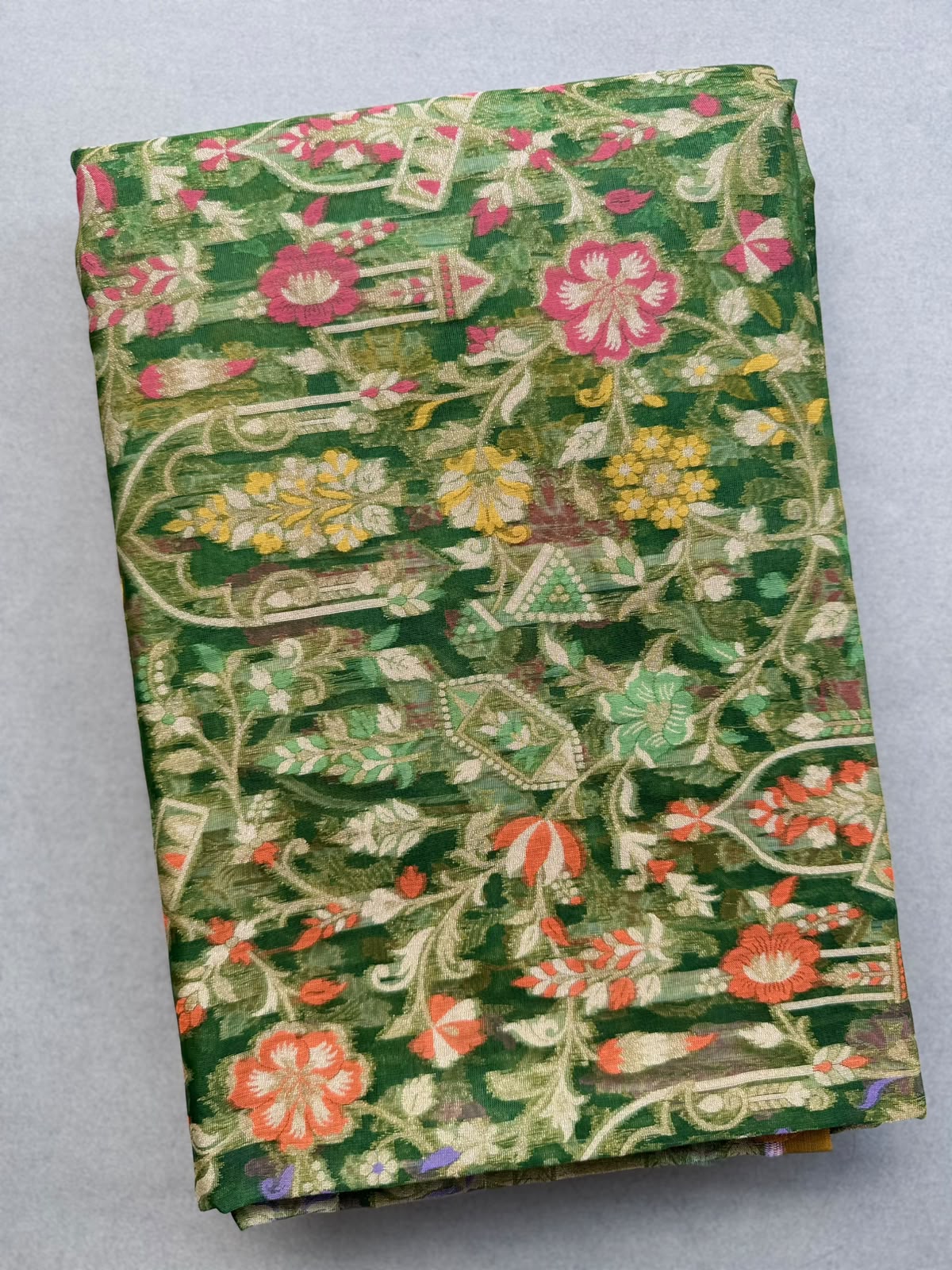 Green Pure Jamdani Saree (Swara)