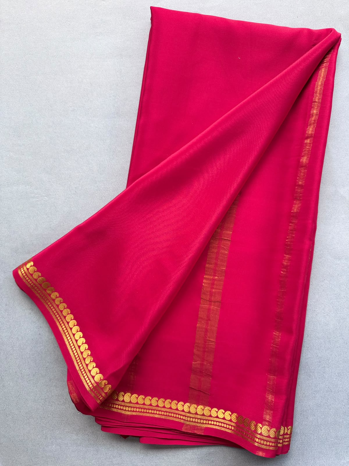 Red Pure Zari Mysore Silk CSG Saree 110