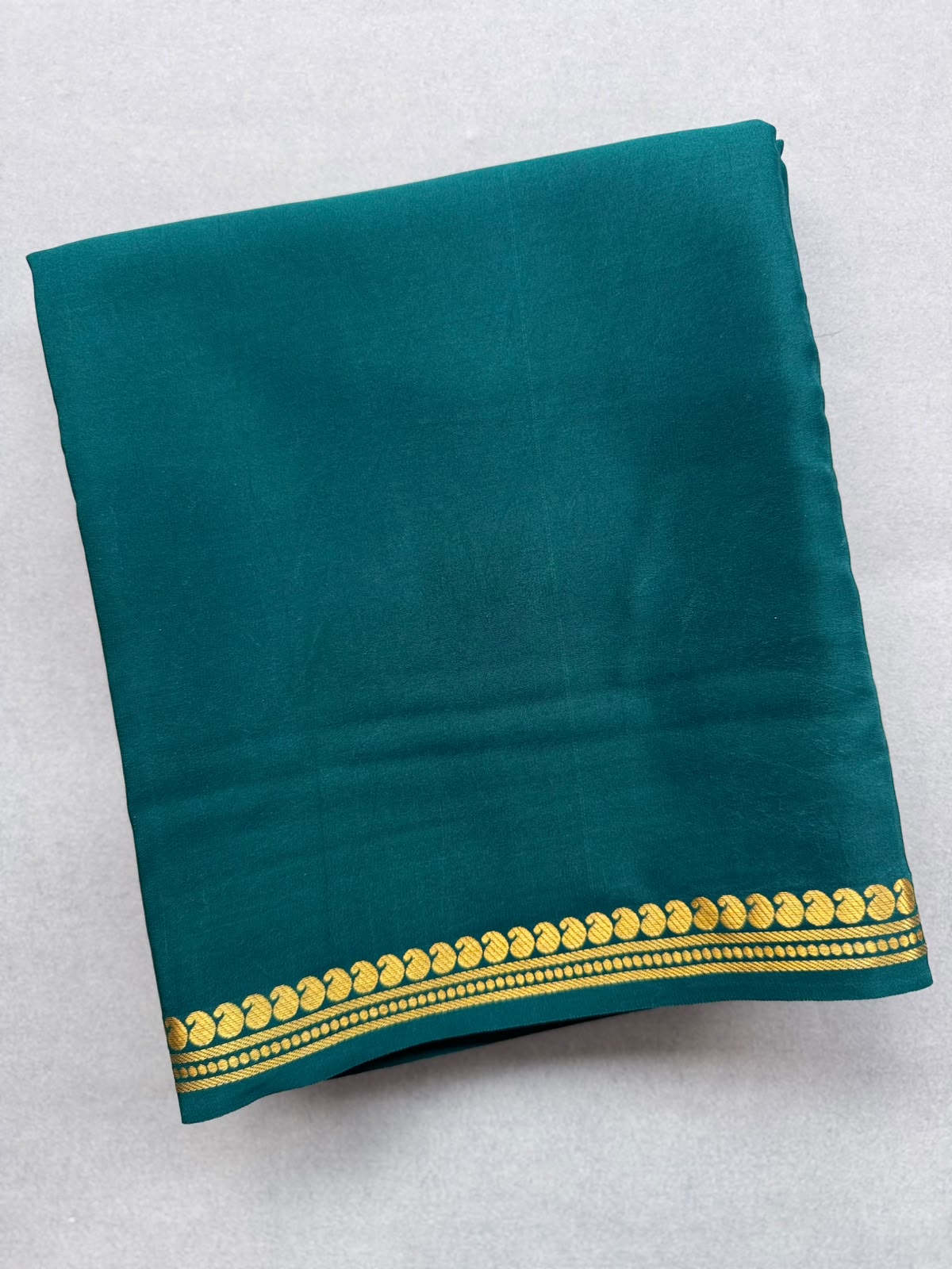 Bottle Green Pure Zari Mysore Silk CSG Saree 110