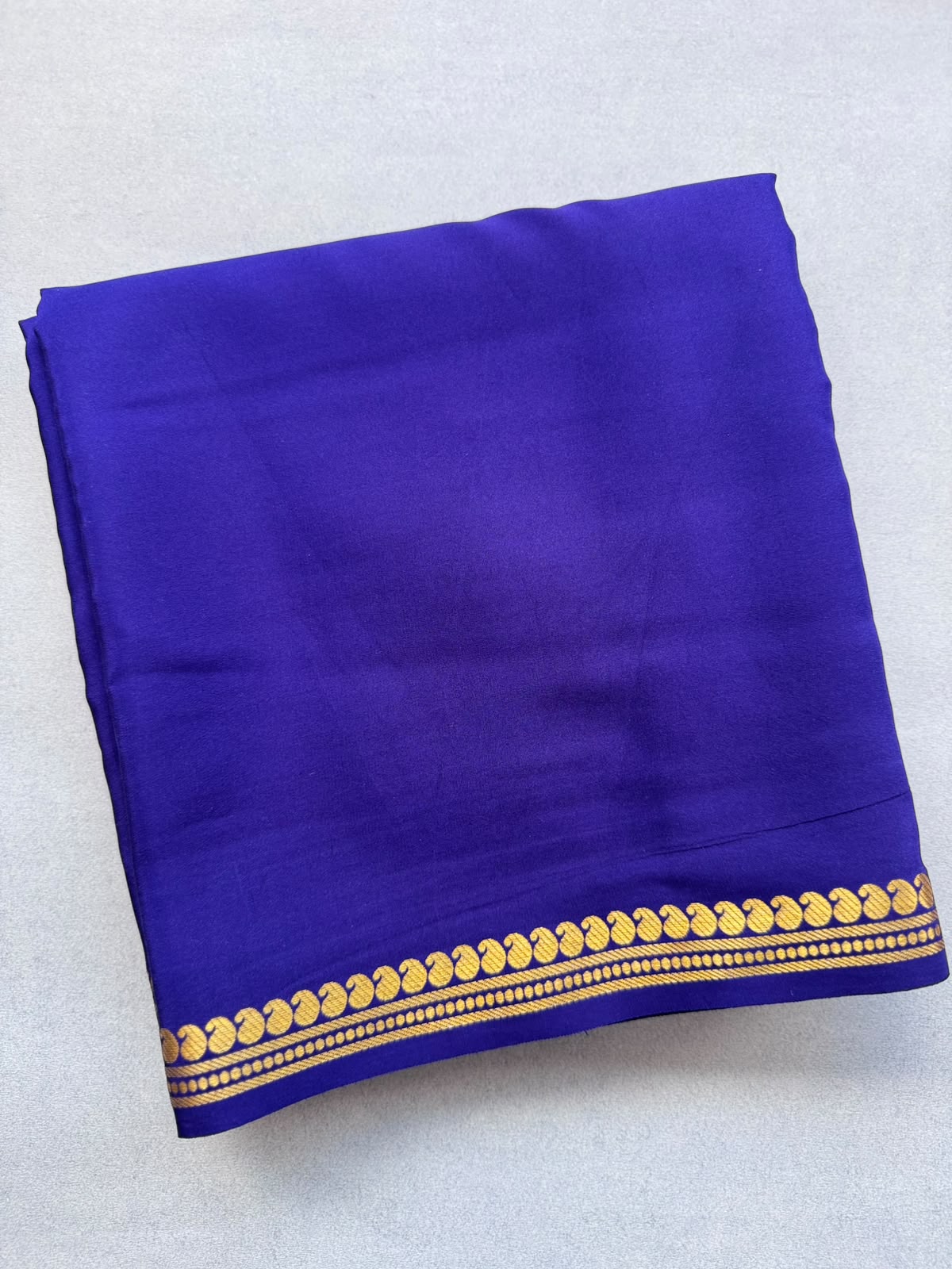 Navy Blue Pure Zari Mysore Silk CSG Saree 110