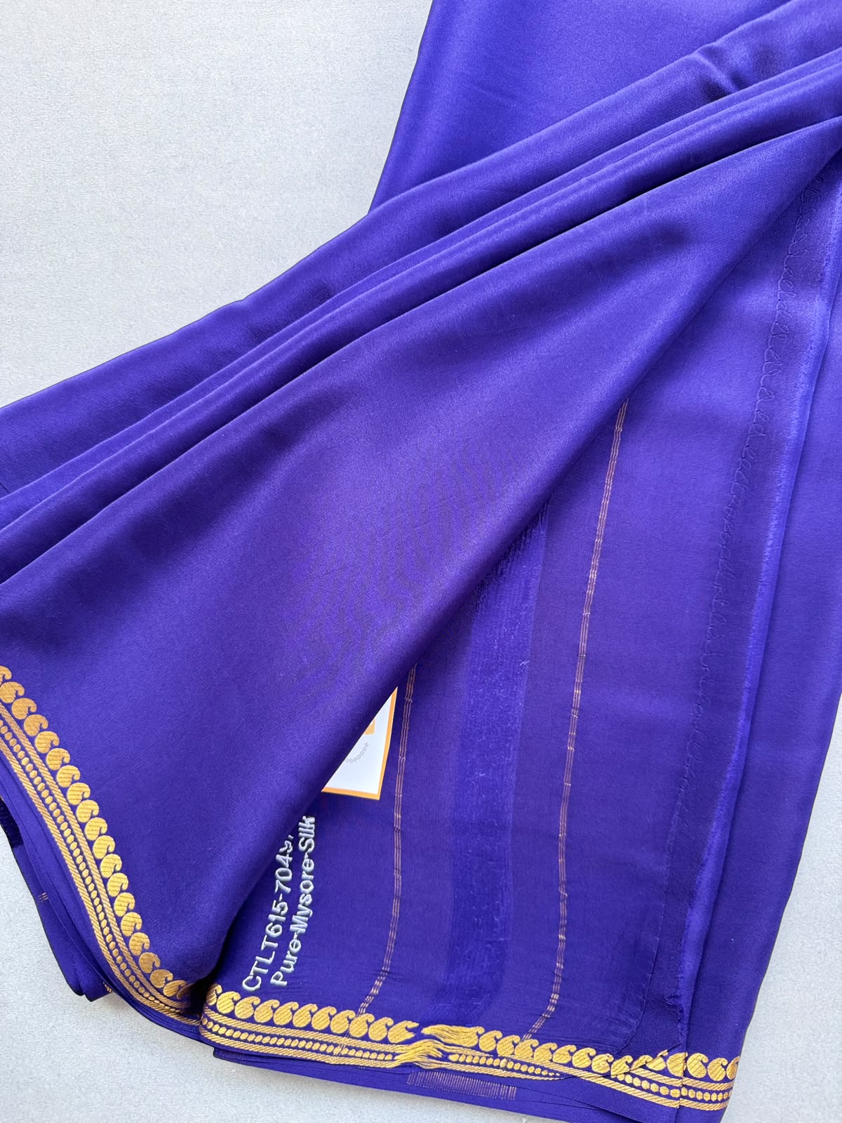 Navy Blue Pure Zari Mysore Silk CSG Saree 110