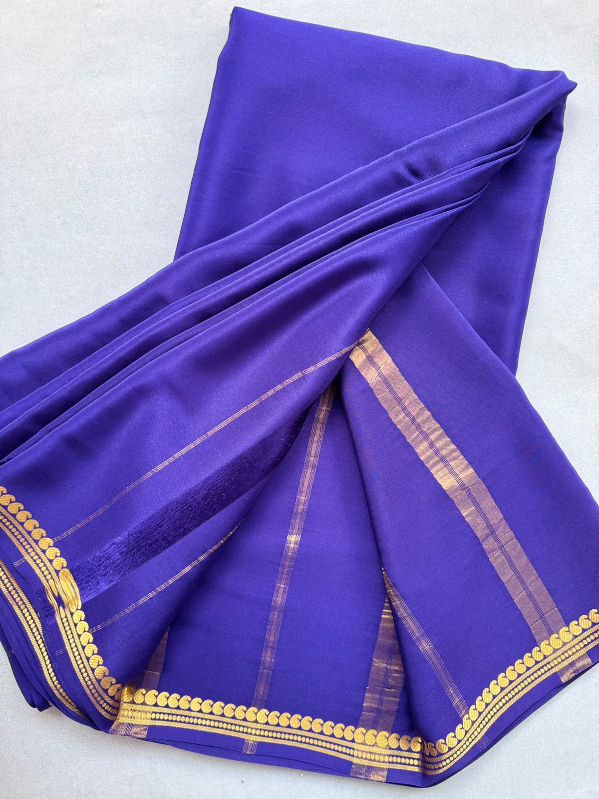 Navy Blue Pure Zari Mysore Silk CSG Saree 110