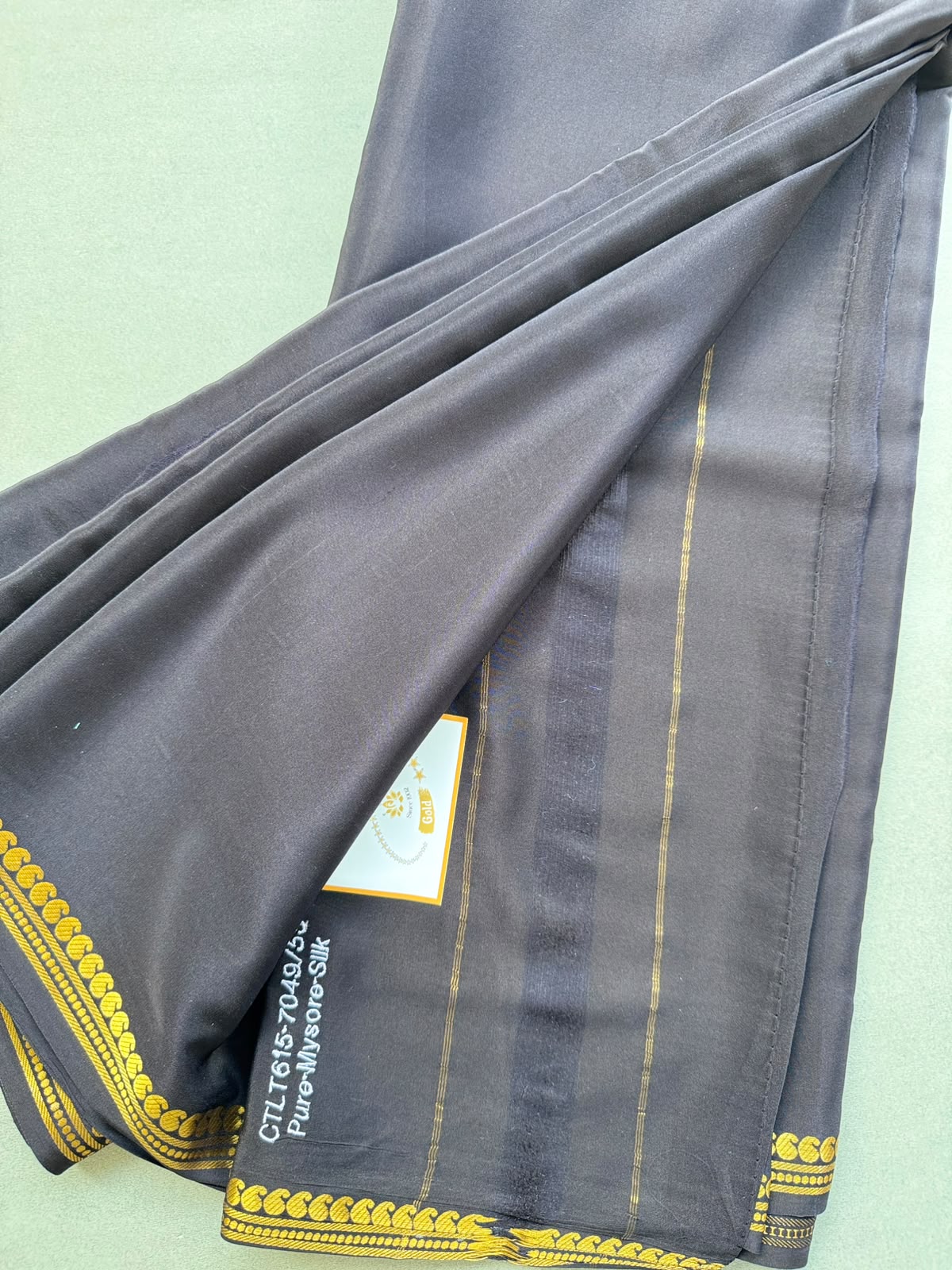 Black Pure Zari Mysore Silk CSG Saree 110