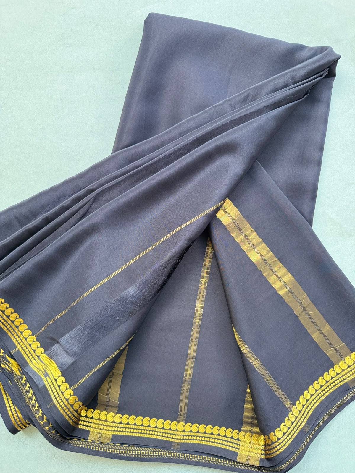 Black Pure Zari Mysore Silk CSG Saree 110