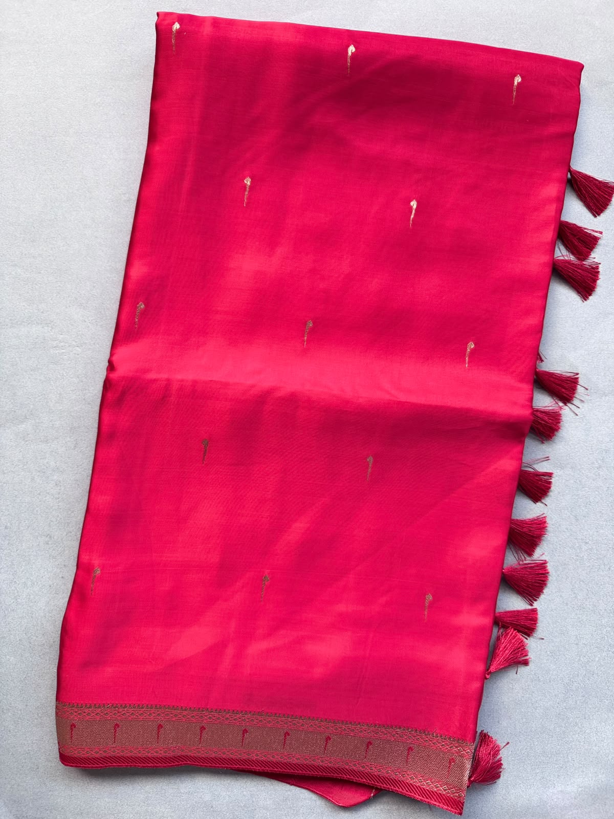 Red Satin Paithani Saree 110