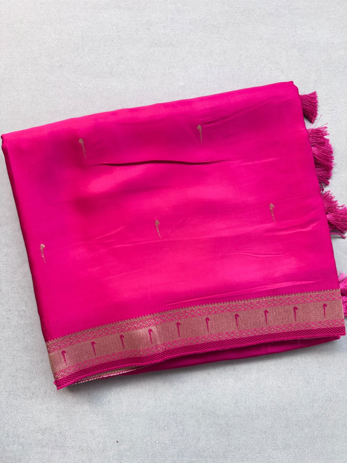 Magenta Satin Paithani Saree 110