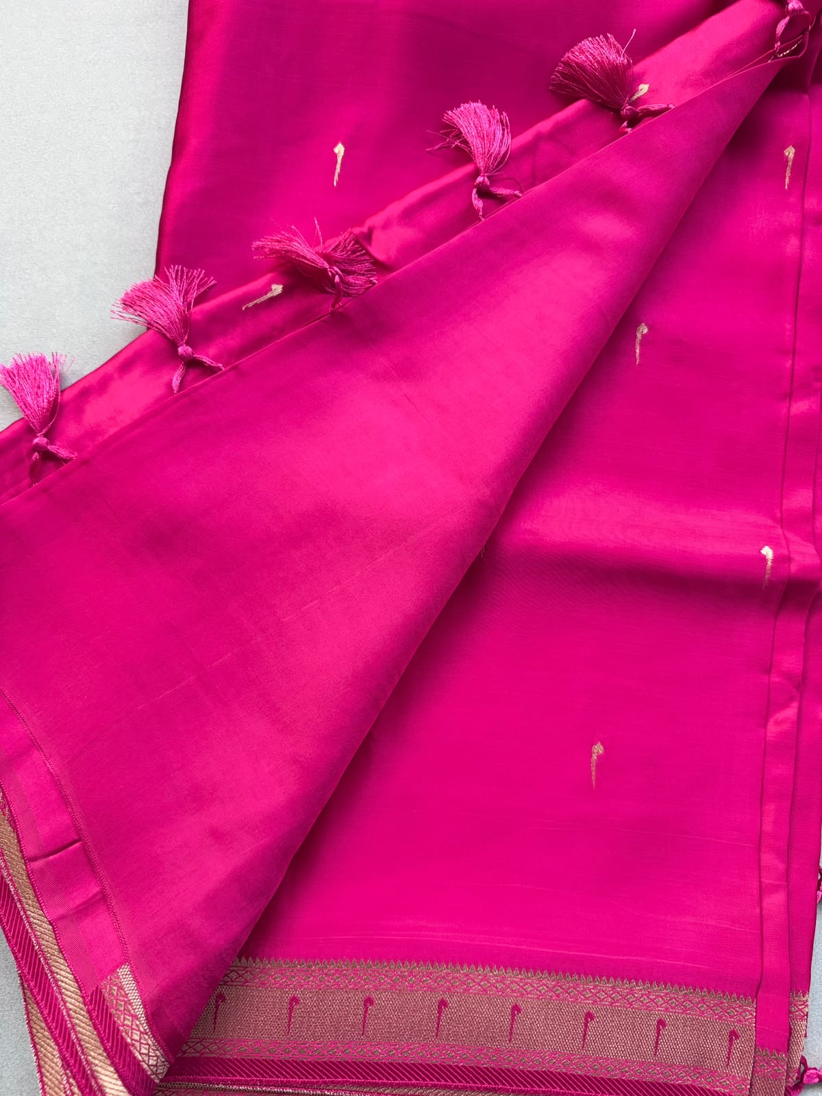 Magenta Satin Paithani Saree 110