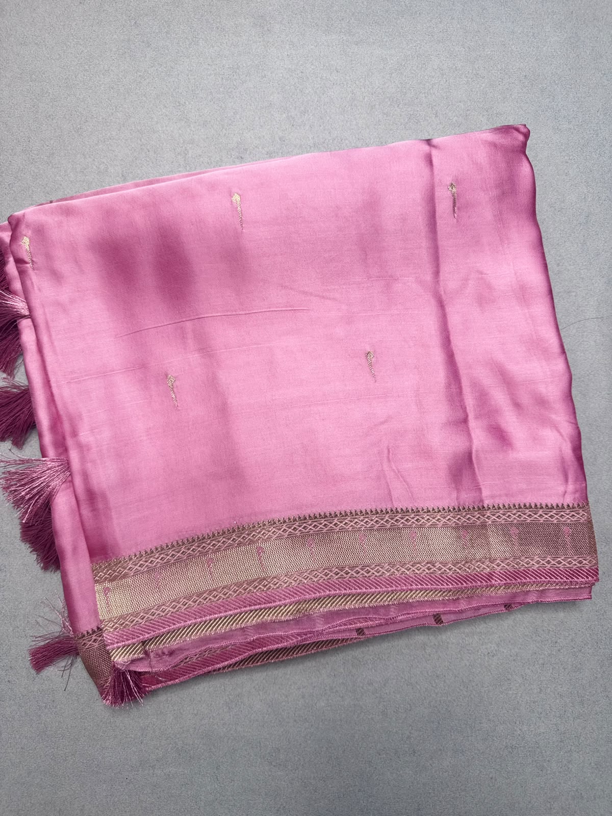 Peach Satin Paithani Saree 110