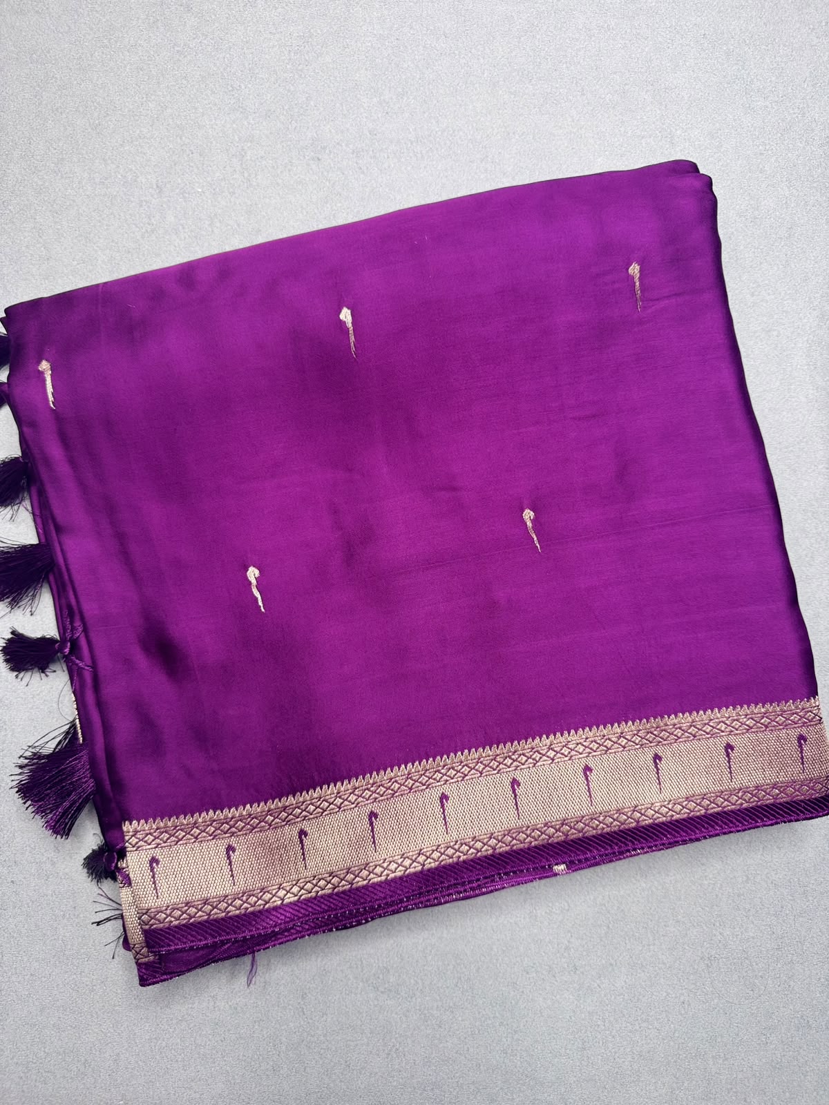 Wine Satin Paithani Saree 110