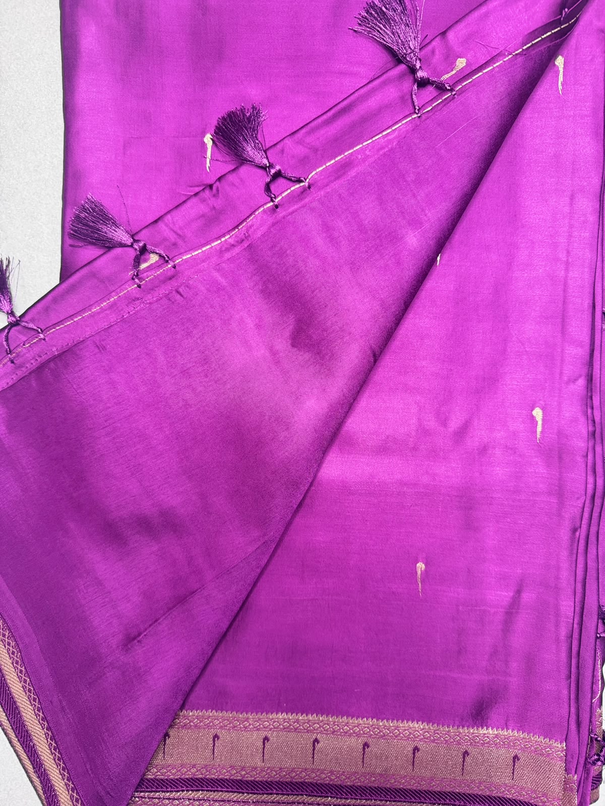 Wine Satin Paithani Saree 110