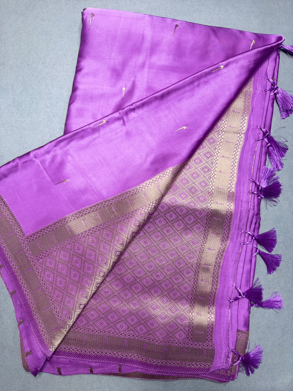 Mauve Satin Paithani Saree 110