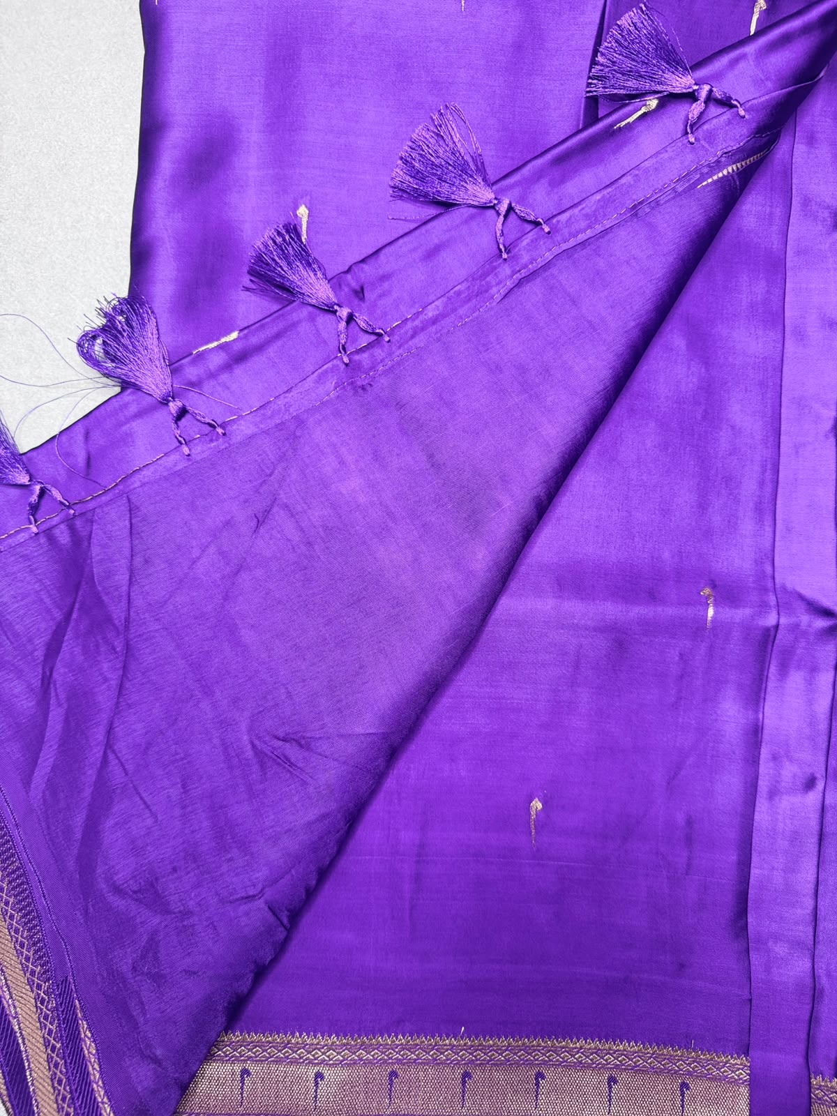 Purple Satin Paithani Saree 110