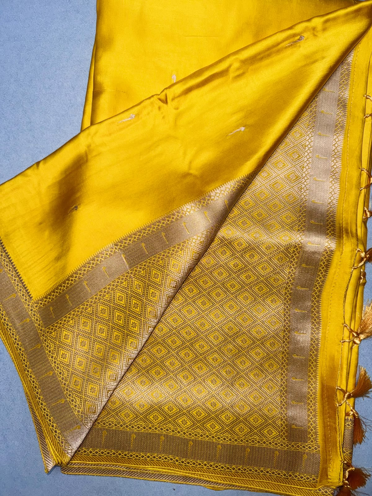 Yellow Satin Paithani Saree 110