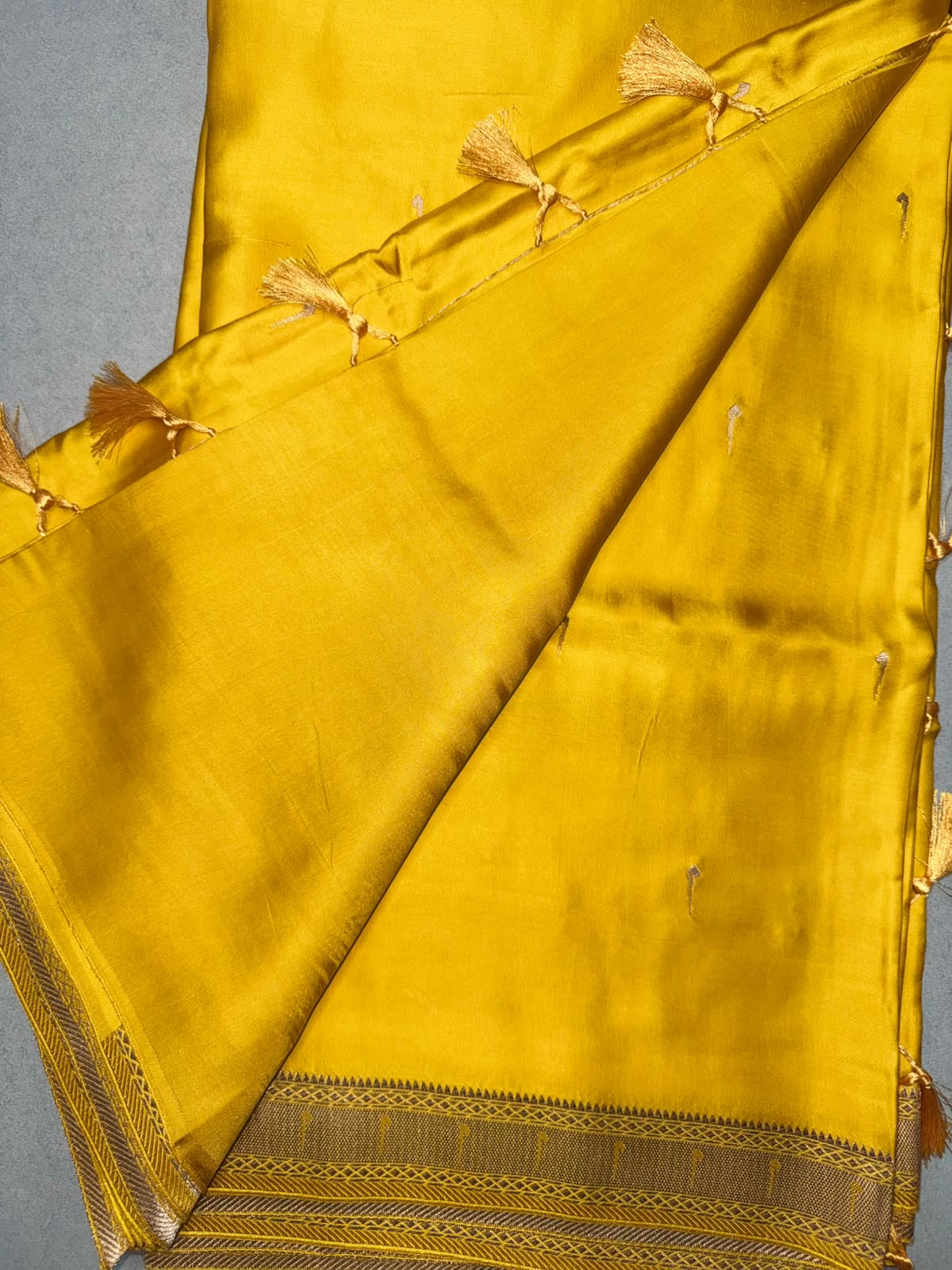 Yellow Satin Paithani Saree 110