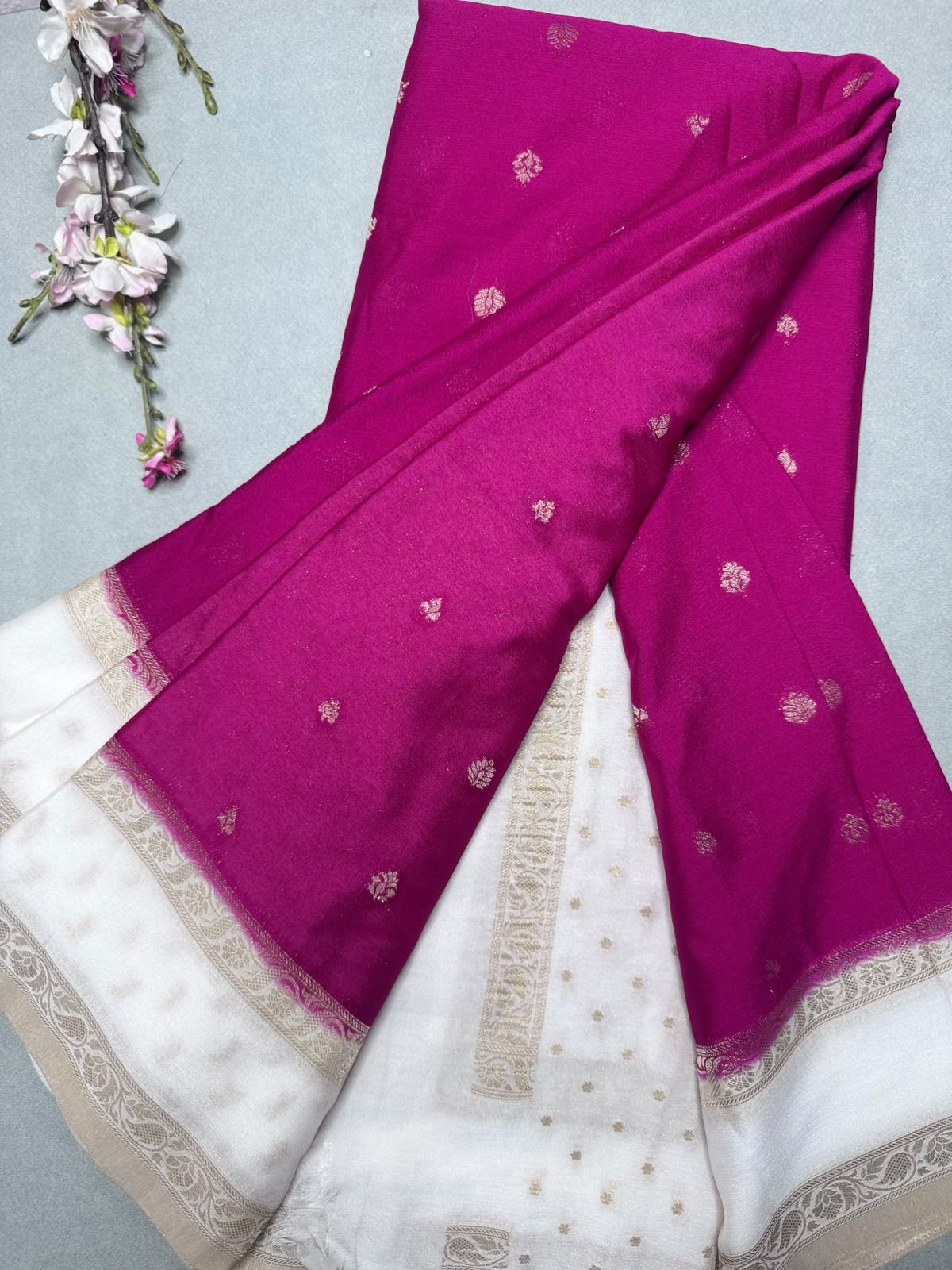 Magenta Chinnon Saree 110