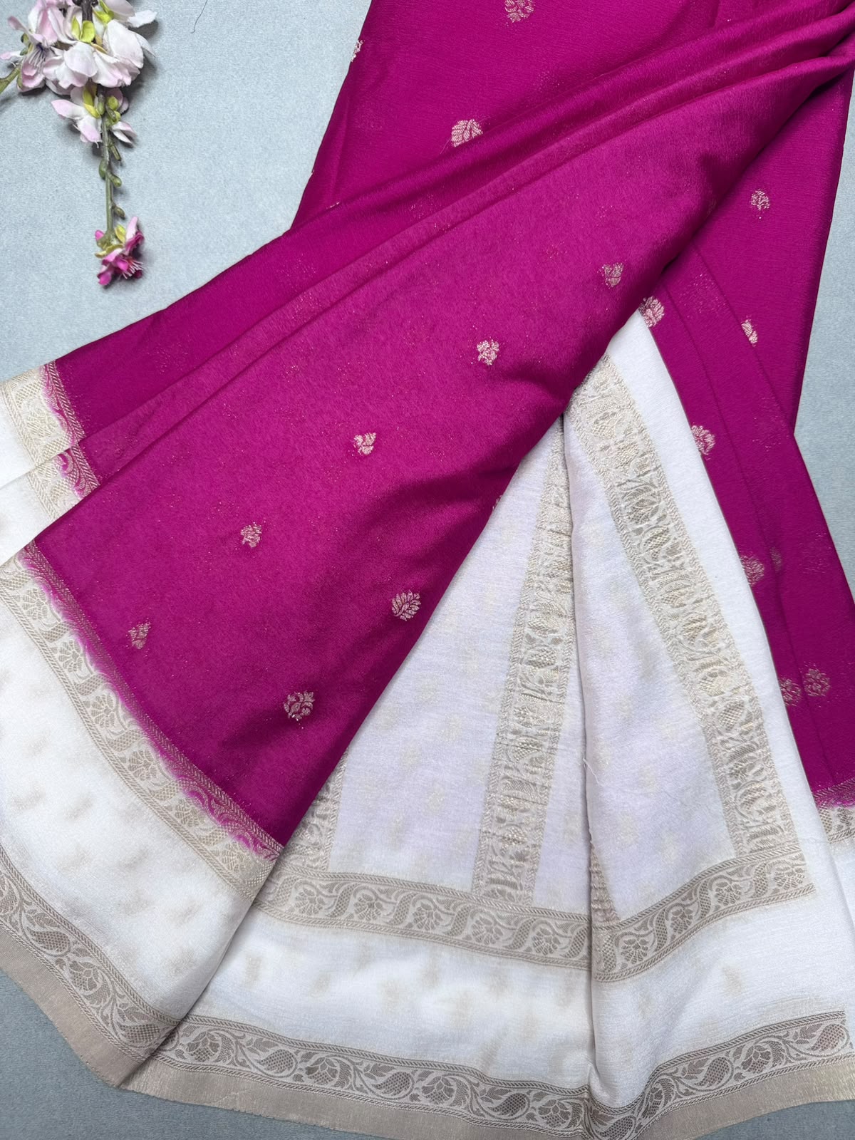 Magenta Chinnon Saree 110
